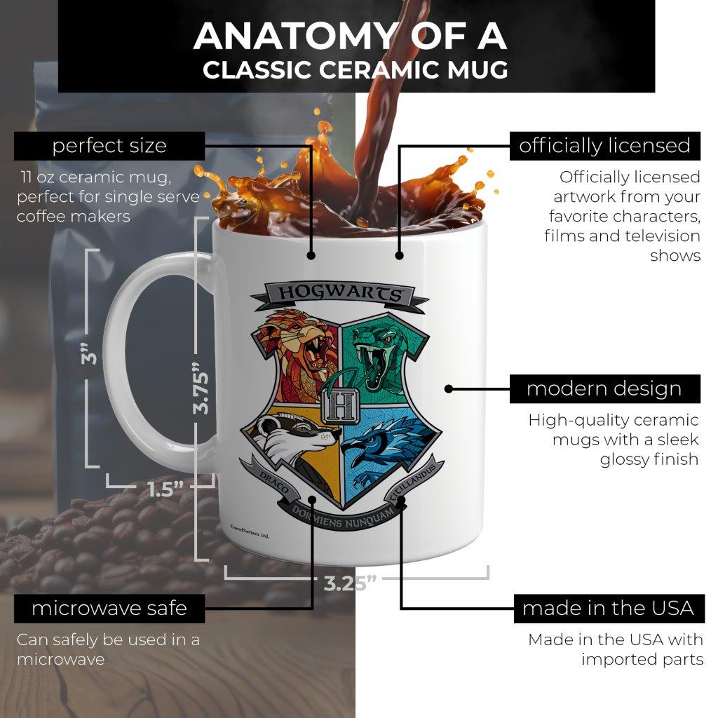 Harry Potter (Hogwarts Crest) 11 oz White Ceramic Mug WMUG1180