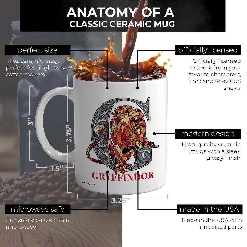Harry Potter (Gryffindor Emblem) 11 oz White Ceramic Mug WMUG1185