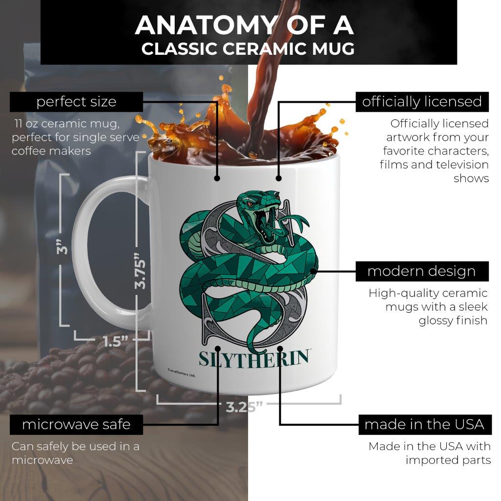 Harry Potter (Slytherin Emblem) 11 oz White Ceramic Mug WMUG1186
