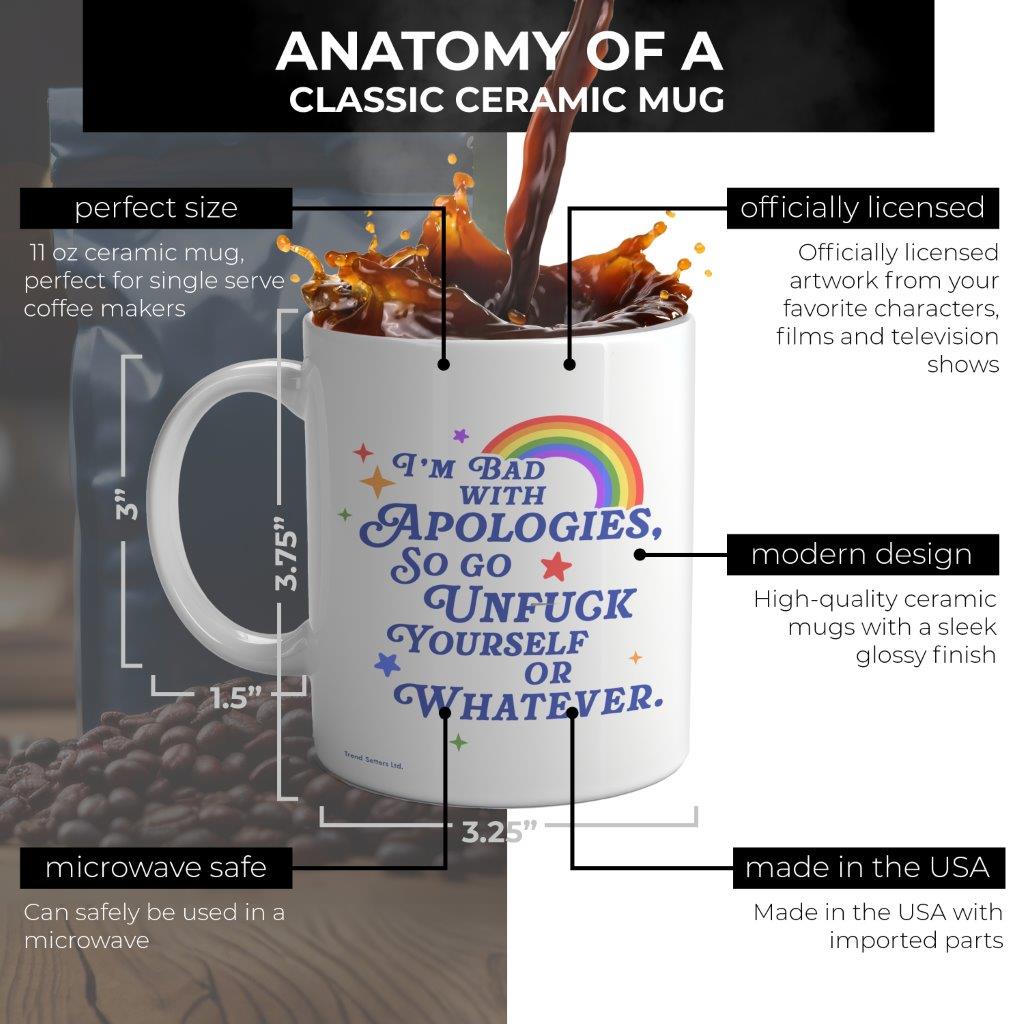 Trend Setters Original (Bad with Apologies) 11 oz White Ceramic Mug WMUG1767