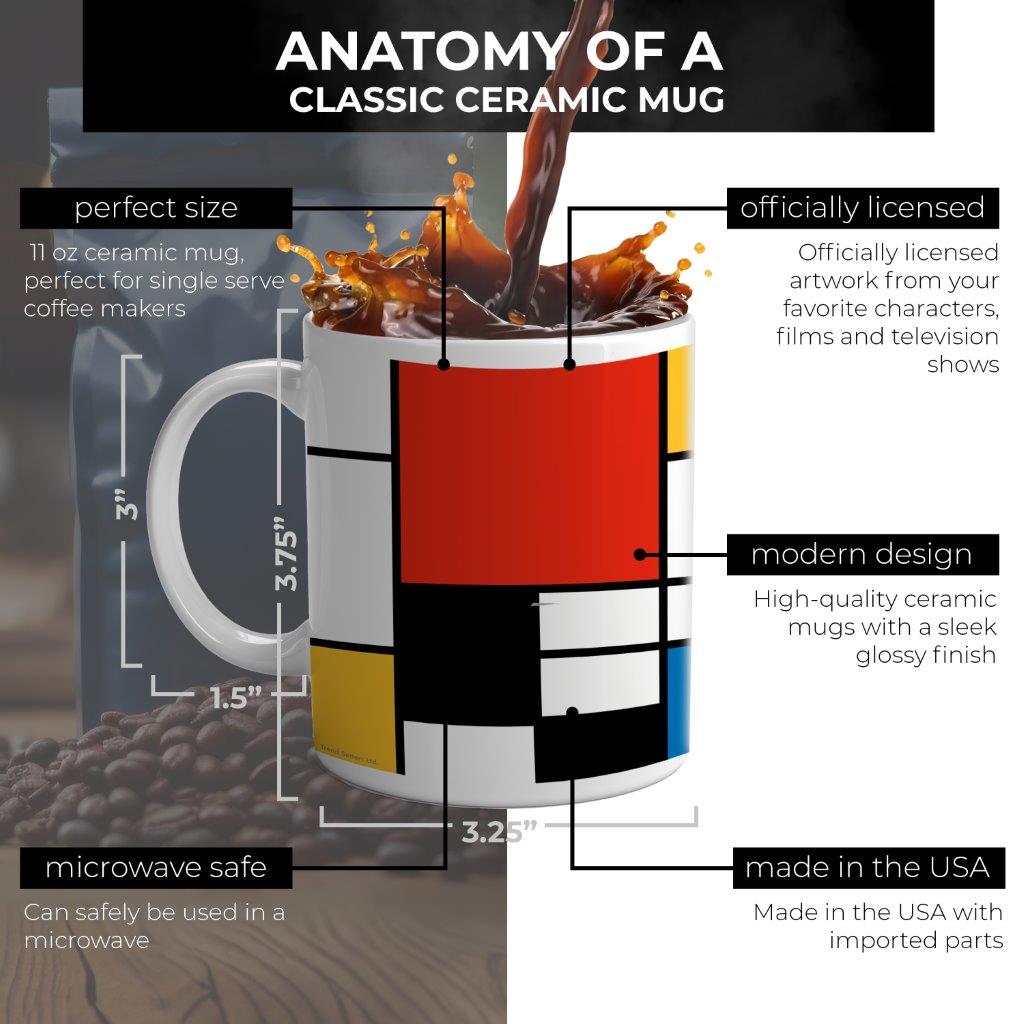 Trend Setters Original (Modern Art Blocks) 11 oz White Ceramic Mug WMUG1775