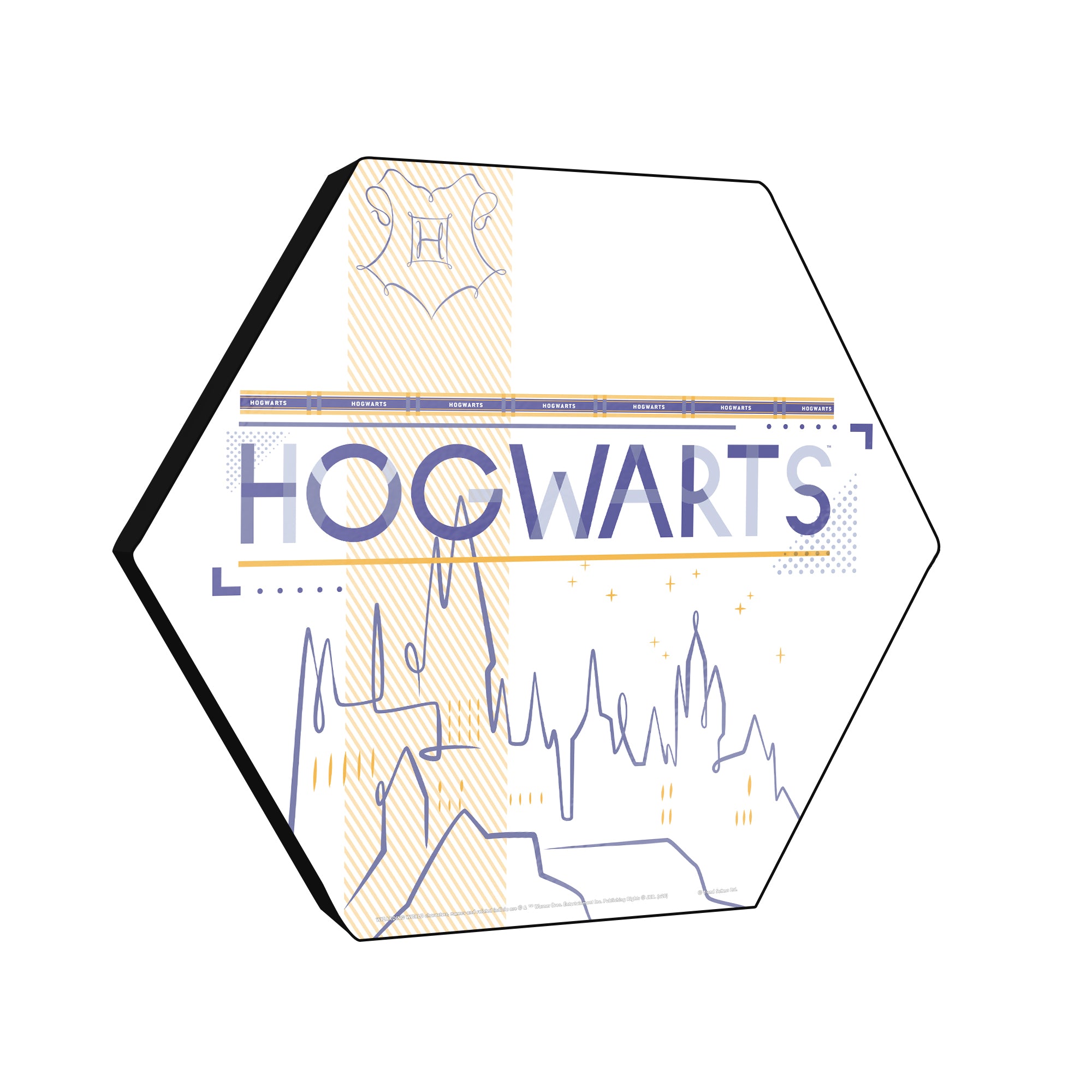 Harry Potter (Hogwarts Shield) KNEXAGON® Wood Print WPHEX0142HPSH