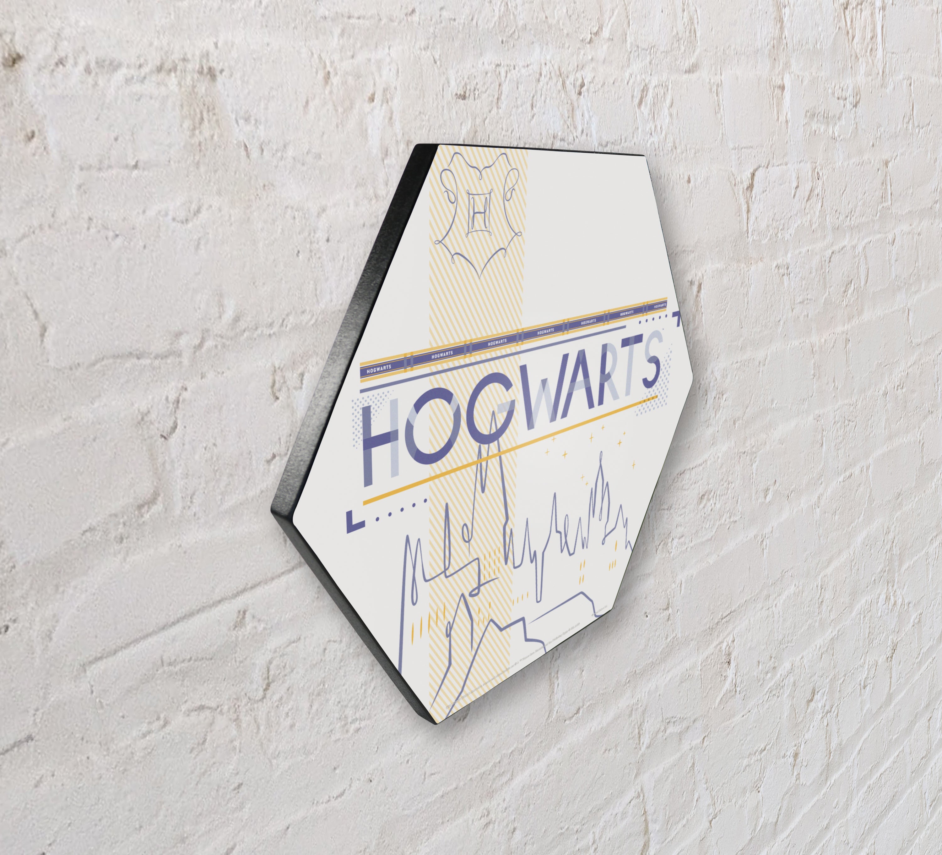 Harry Potter (Hogwarts Shield) KNEXAGON® Wood Print WPHEX0142HPSH