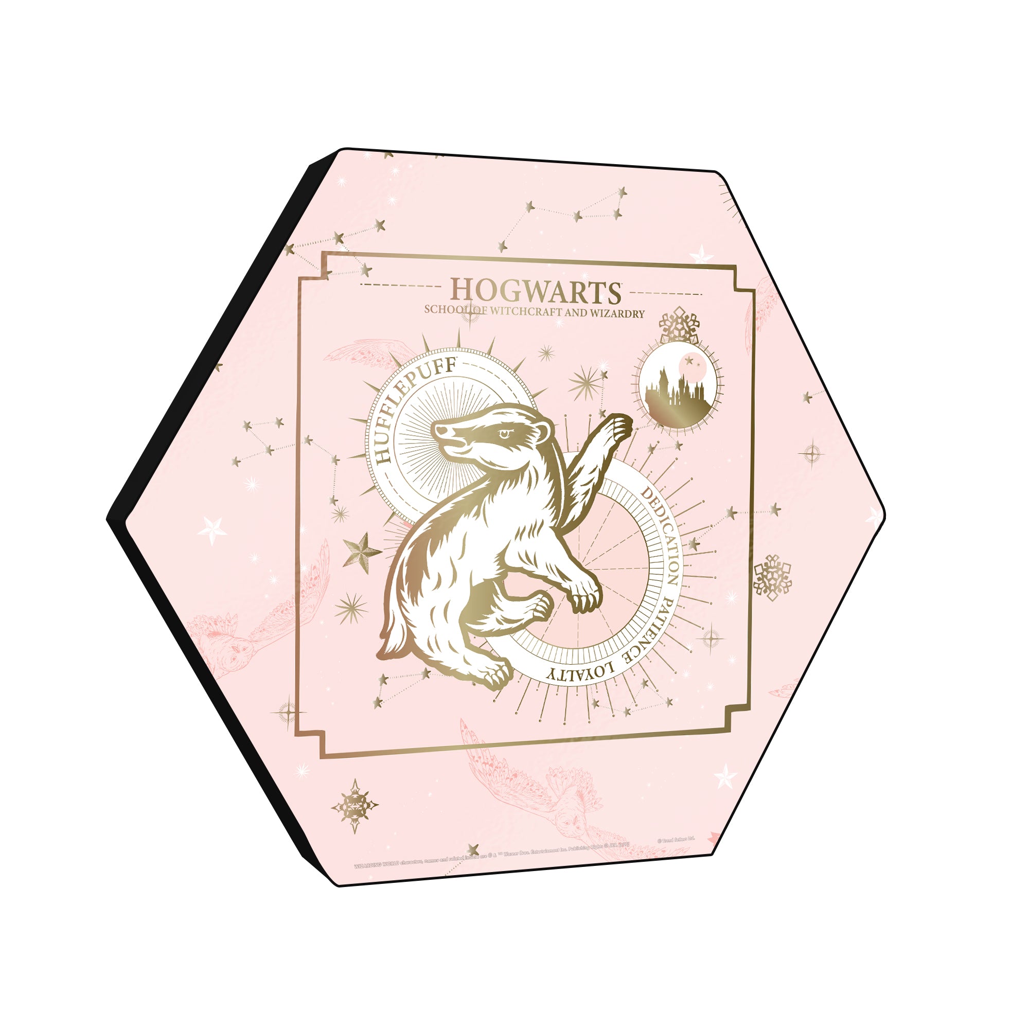 Harry Potter (Constellation - Hufflepuff) KNEXAGON® Wood Print WPHEX0144HPCS