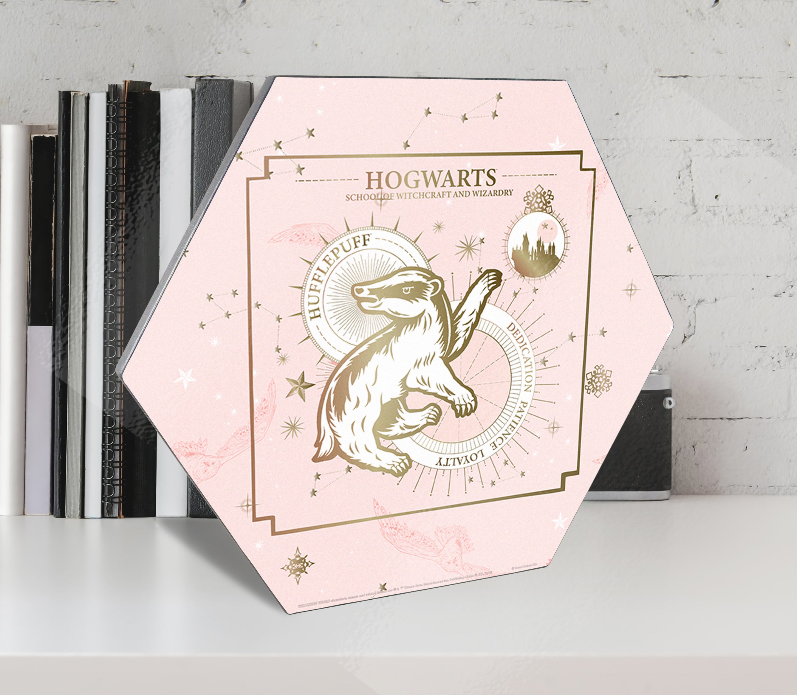 Harry Potter (Constellation - Hufflepuff) KNEXAGON® Wood Print WPHEX0144HPCS
