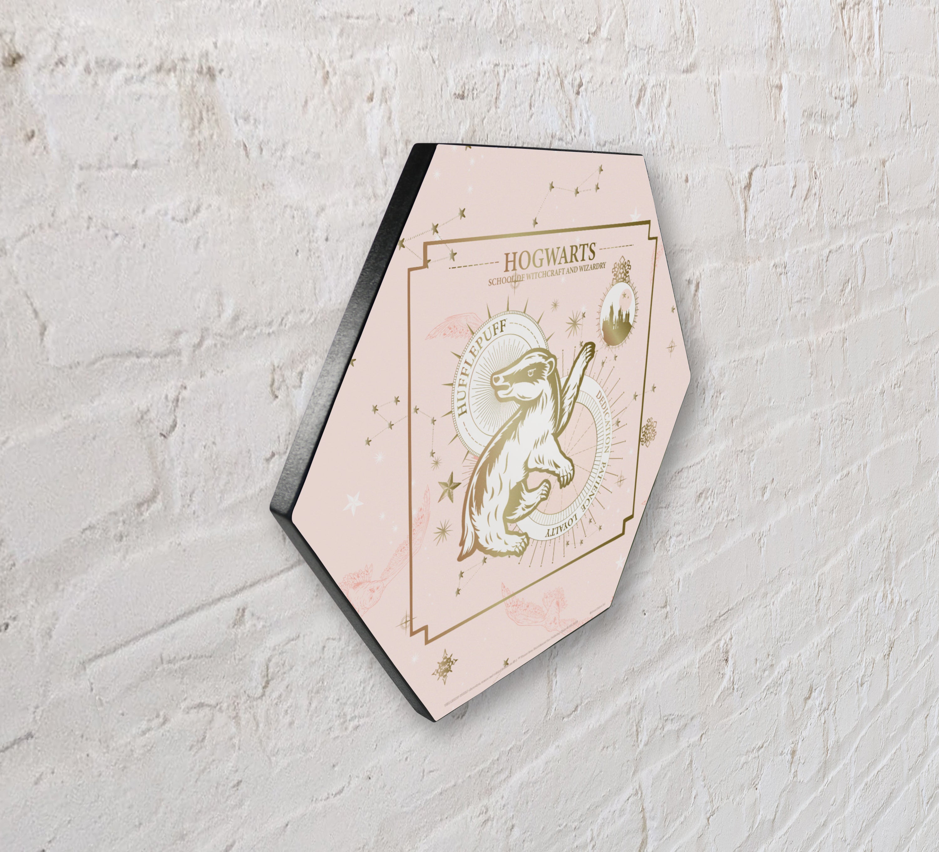 Harry Potter (Constellation - Hufflepuff) KNEXAGON® Wood Print WPHEX0144HPCS