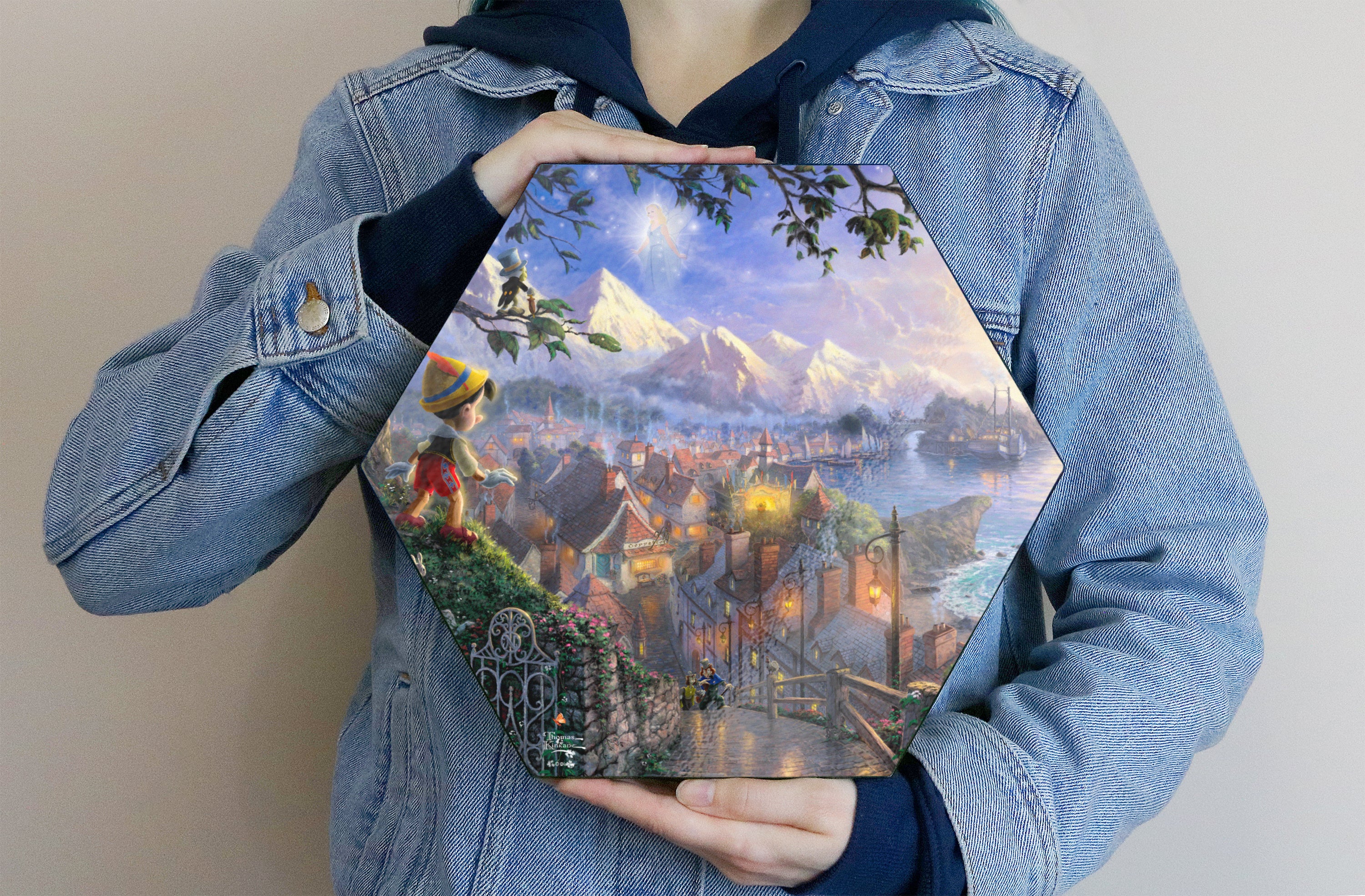 Disney (Pinnocchio Wishes) KNEXAGON® Wood Print WPHEX0161