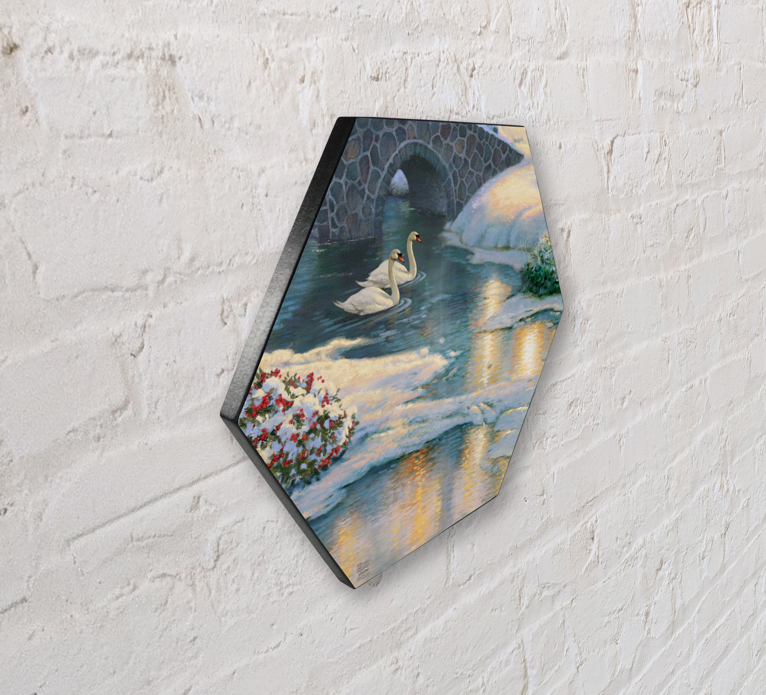 Disney (Beauty and the Beasts Winter Enchantment - Swans) KNEXAGON® Wood Print WPHEX0226