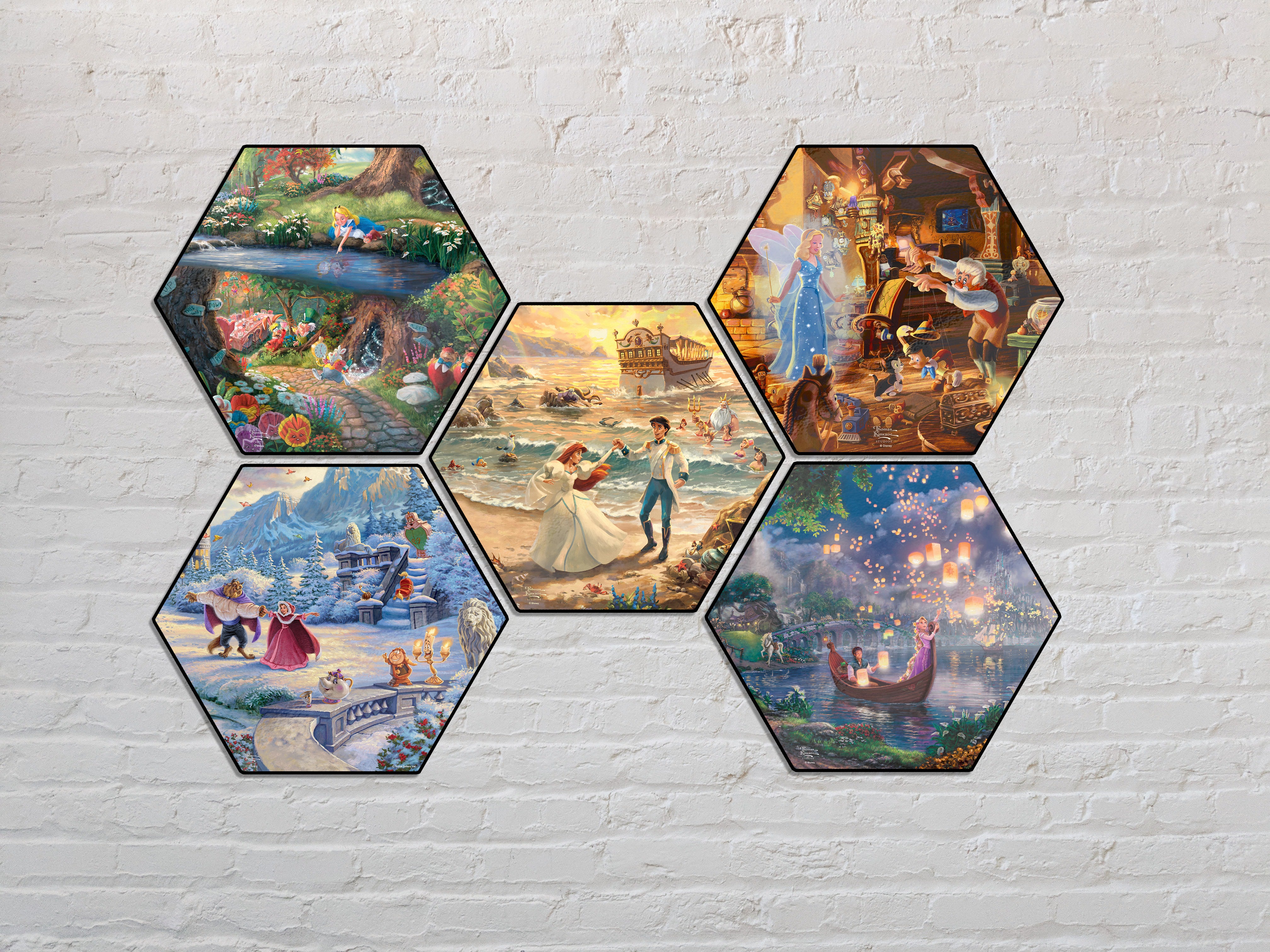 Disney (The Little Mermaid Celebration of Love) KNEXAGON® Wood Print WPHEX0328