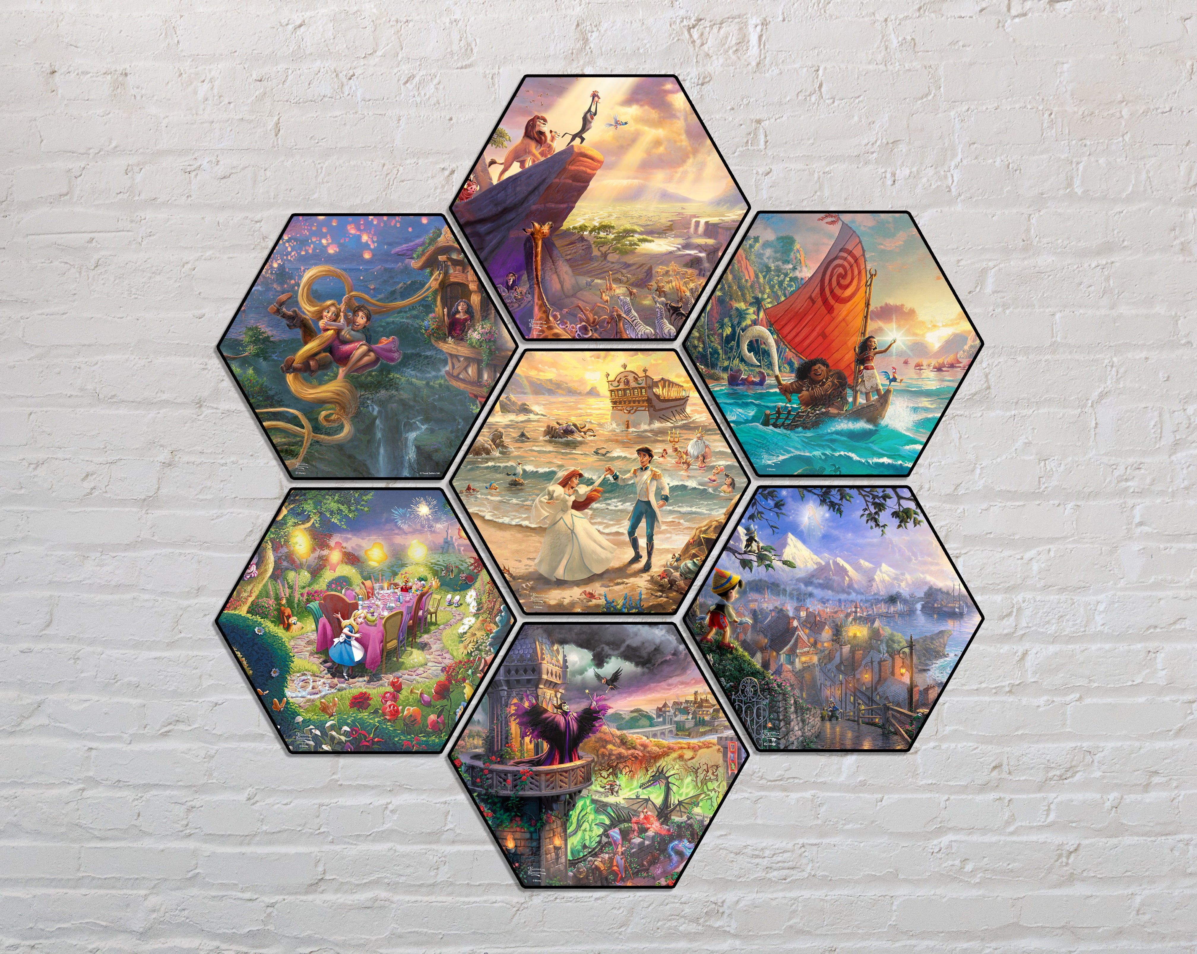 Disney (The Little Mermaid Celebration of Love) KNEXAGON® Wood Print WPHEX0328