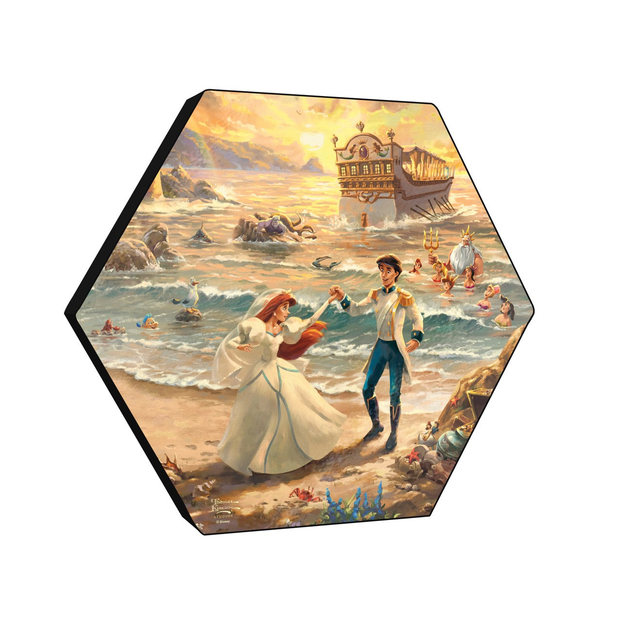 Disney (The Little Mermaid Celebration of Love) KNEXAGON® Wood Print WPHEX0328