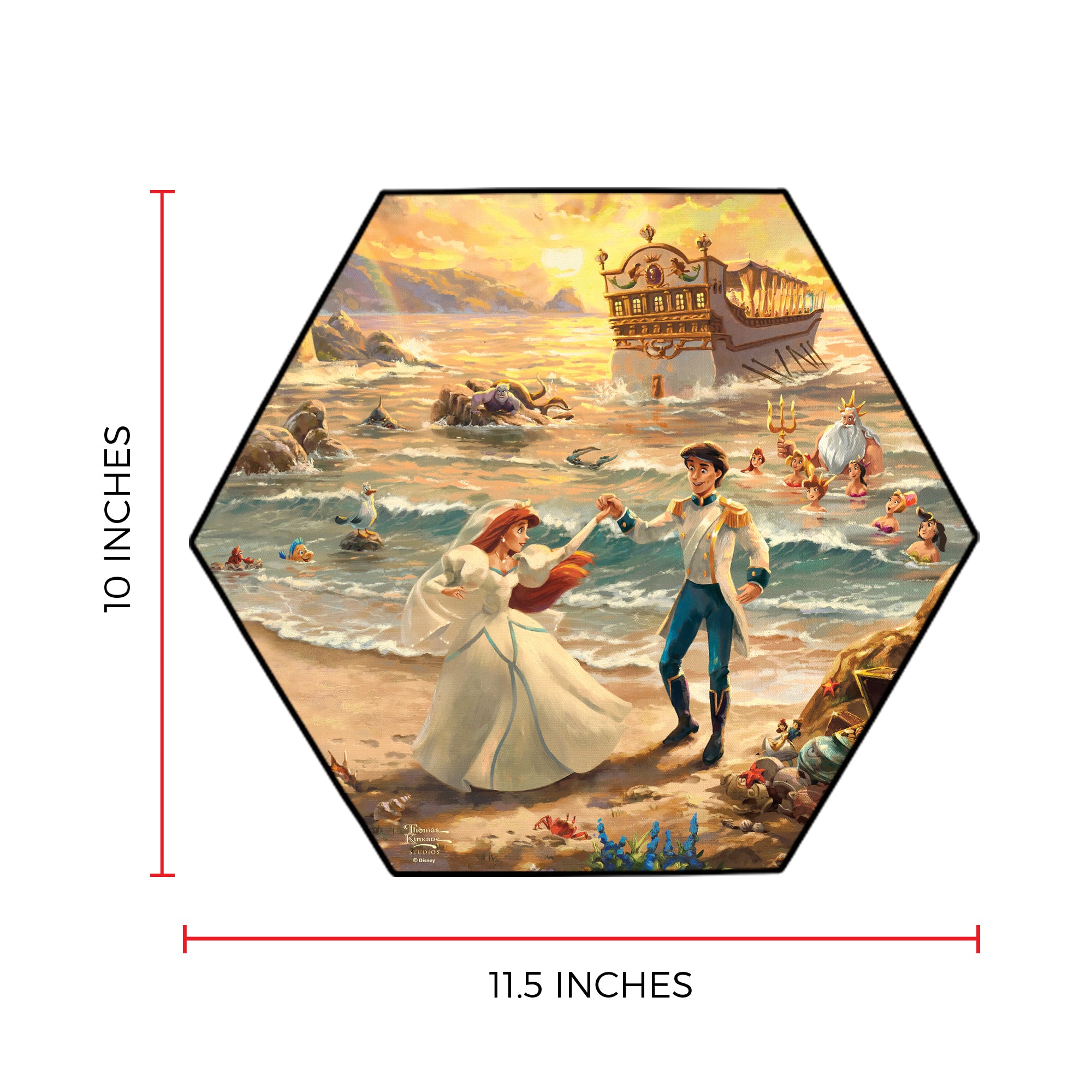 Disney (The Little Mermaid Celebration of Love) KNEXAGON® Wood Print WPHEX0328