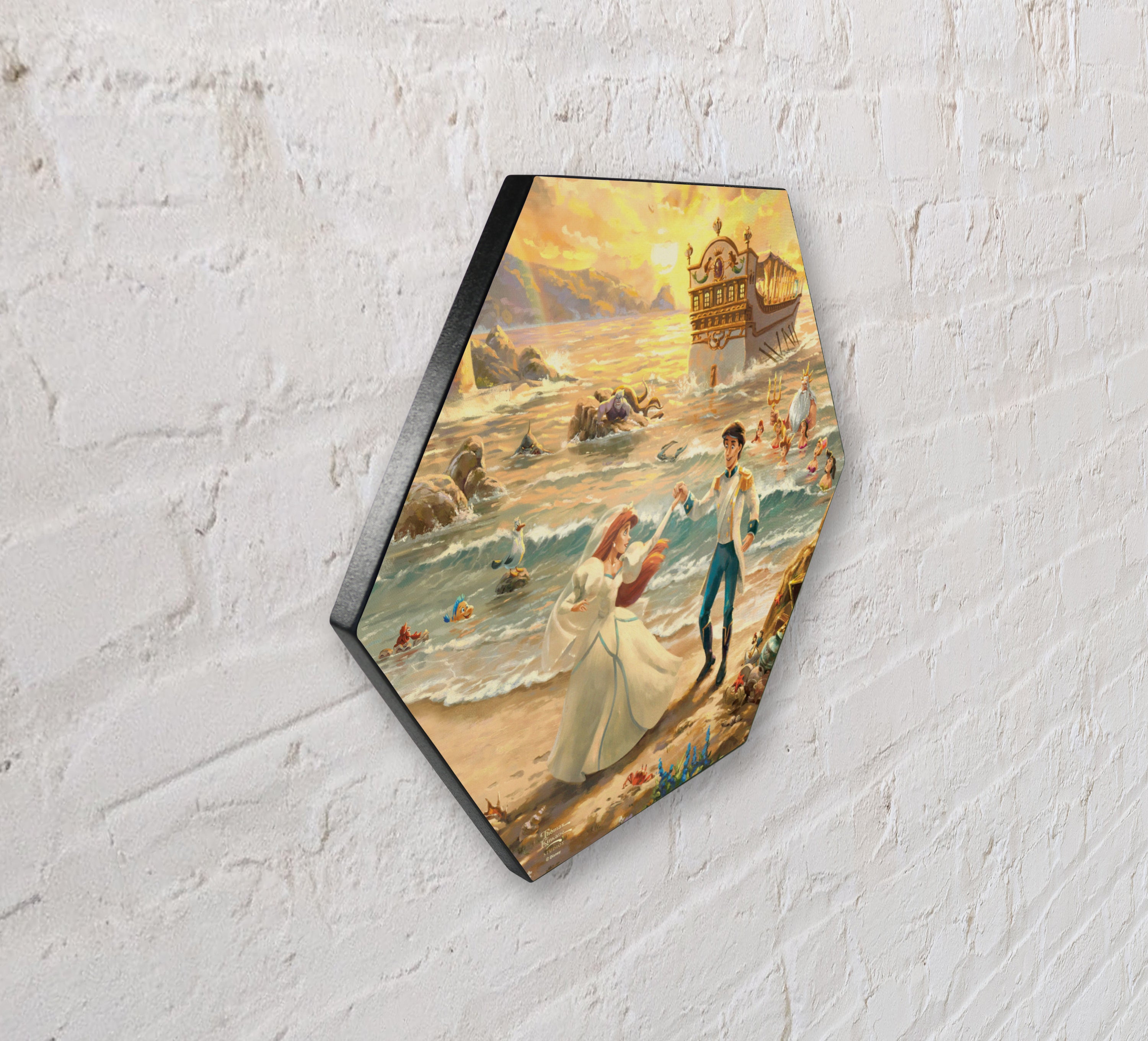 Disney (The Little Mermaid Celebration of Love) KNEXAGON® Wood Print WPHEX0328