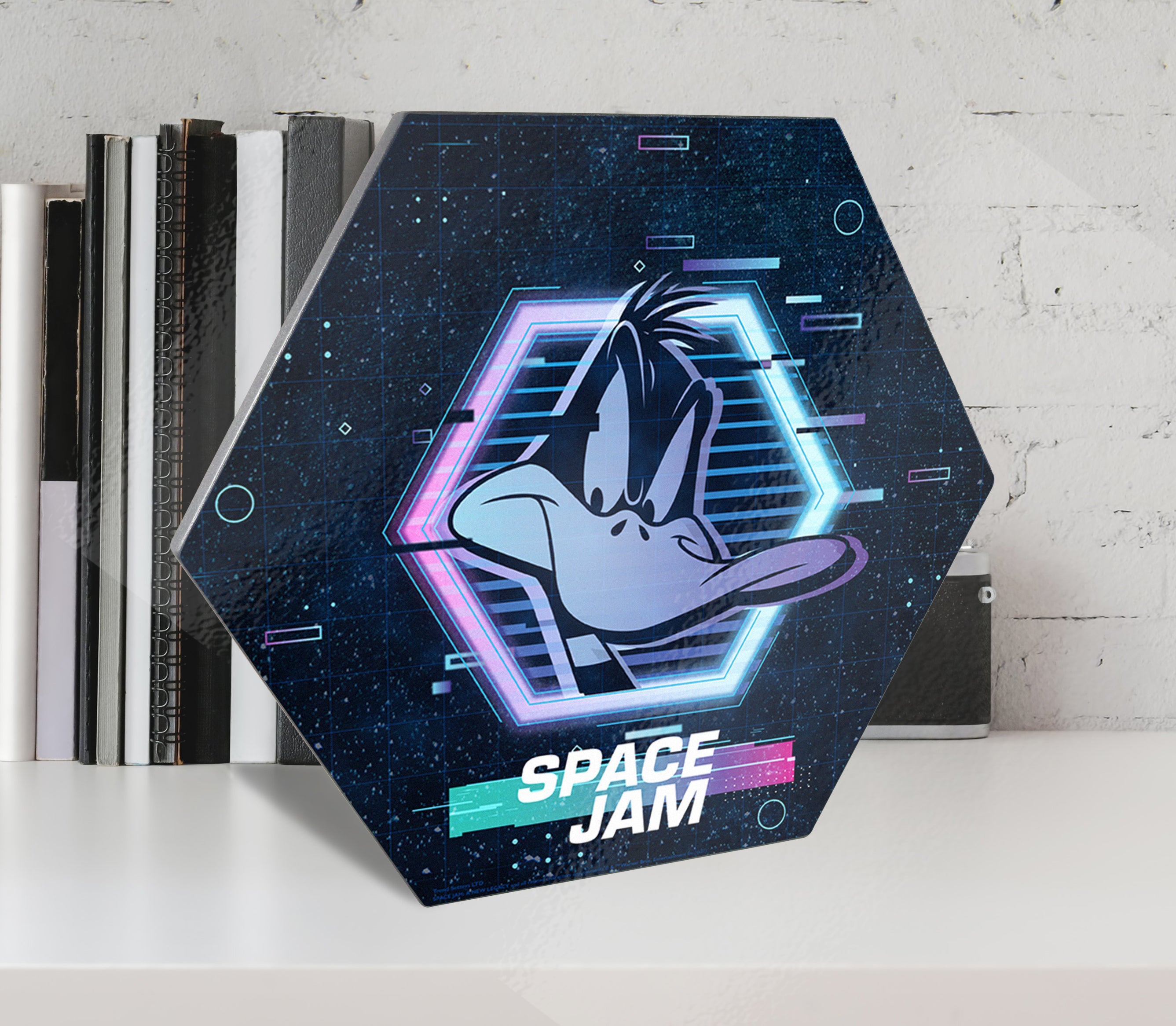 Space Jam: A New Legacy (Tune Squad- Daffy Duck) KNEXAGON® Wood Print WPHEX0486SJTS