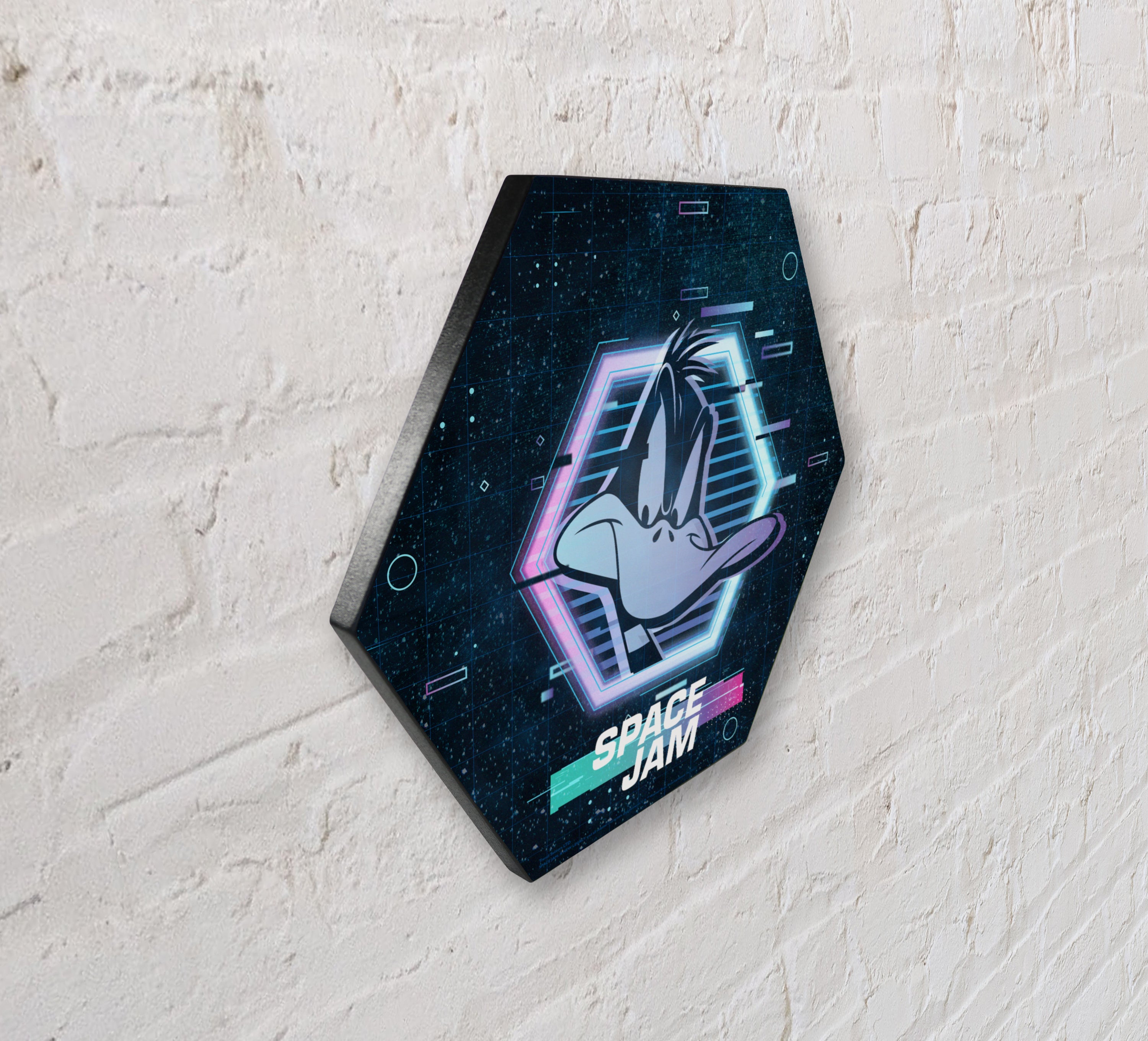 Space Jam: A New Legacy (Tune Squad- Daffy Duck) KNEXAGON® Wood Print WPHEX0486SJTS