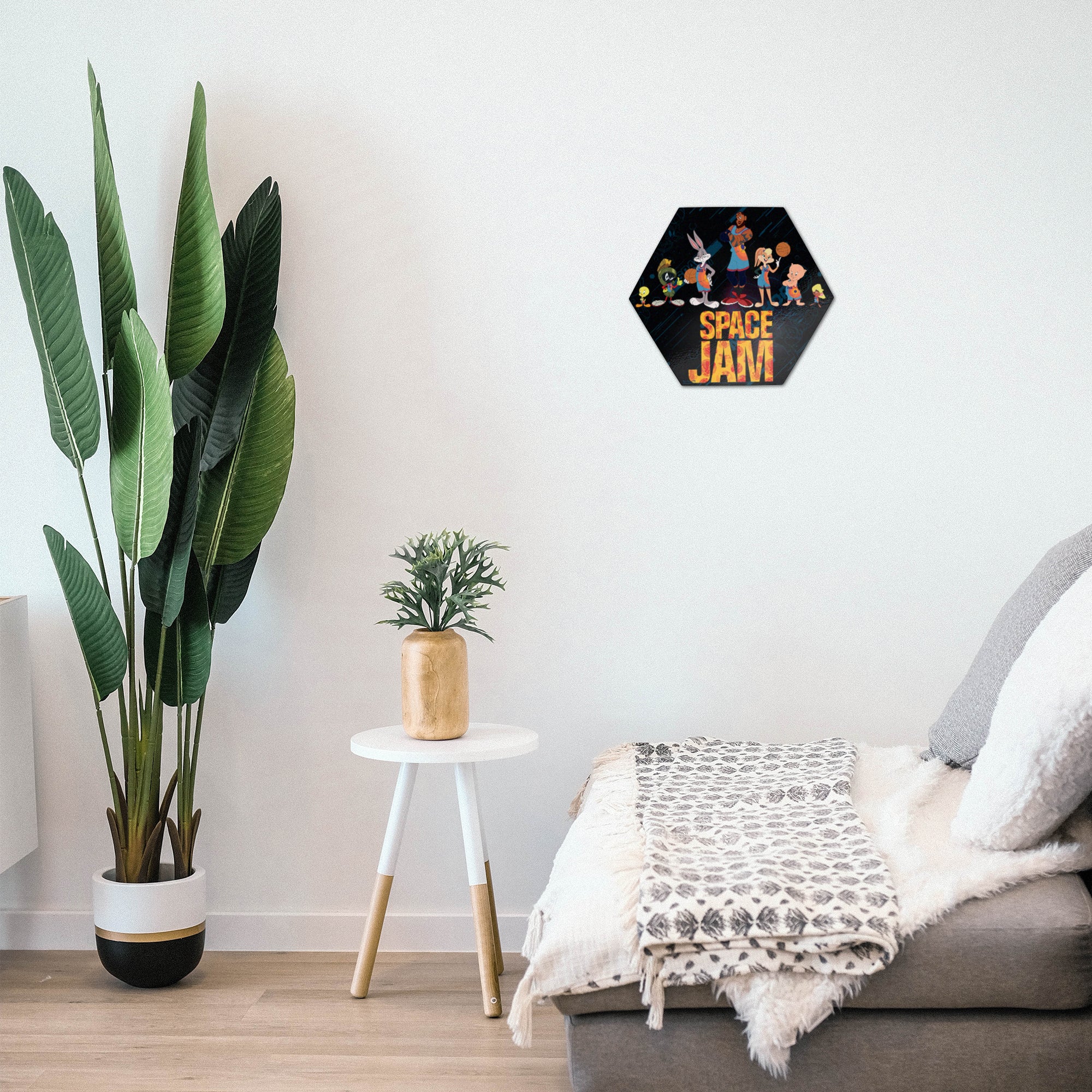 Space Jam: A New Legacy (Welcome To The Jam - Space Jam) KNEXAGON® Wood Print WPHEX0646SJWJ