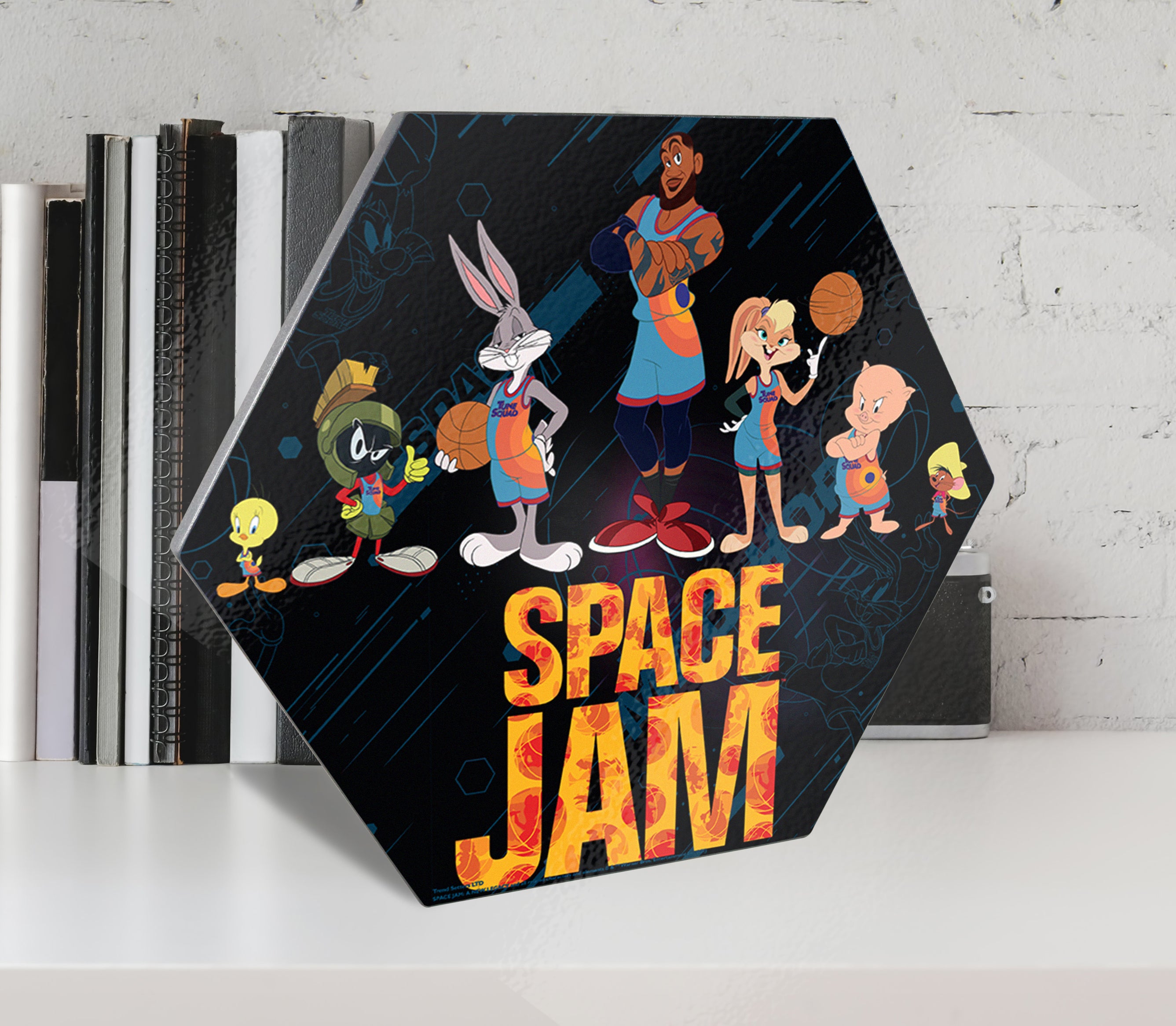 Space Jam: A New Legacy (Welcome To The Jam - Space Jam) KNEXAGON® Wood Print WPHEX0646SJWJ