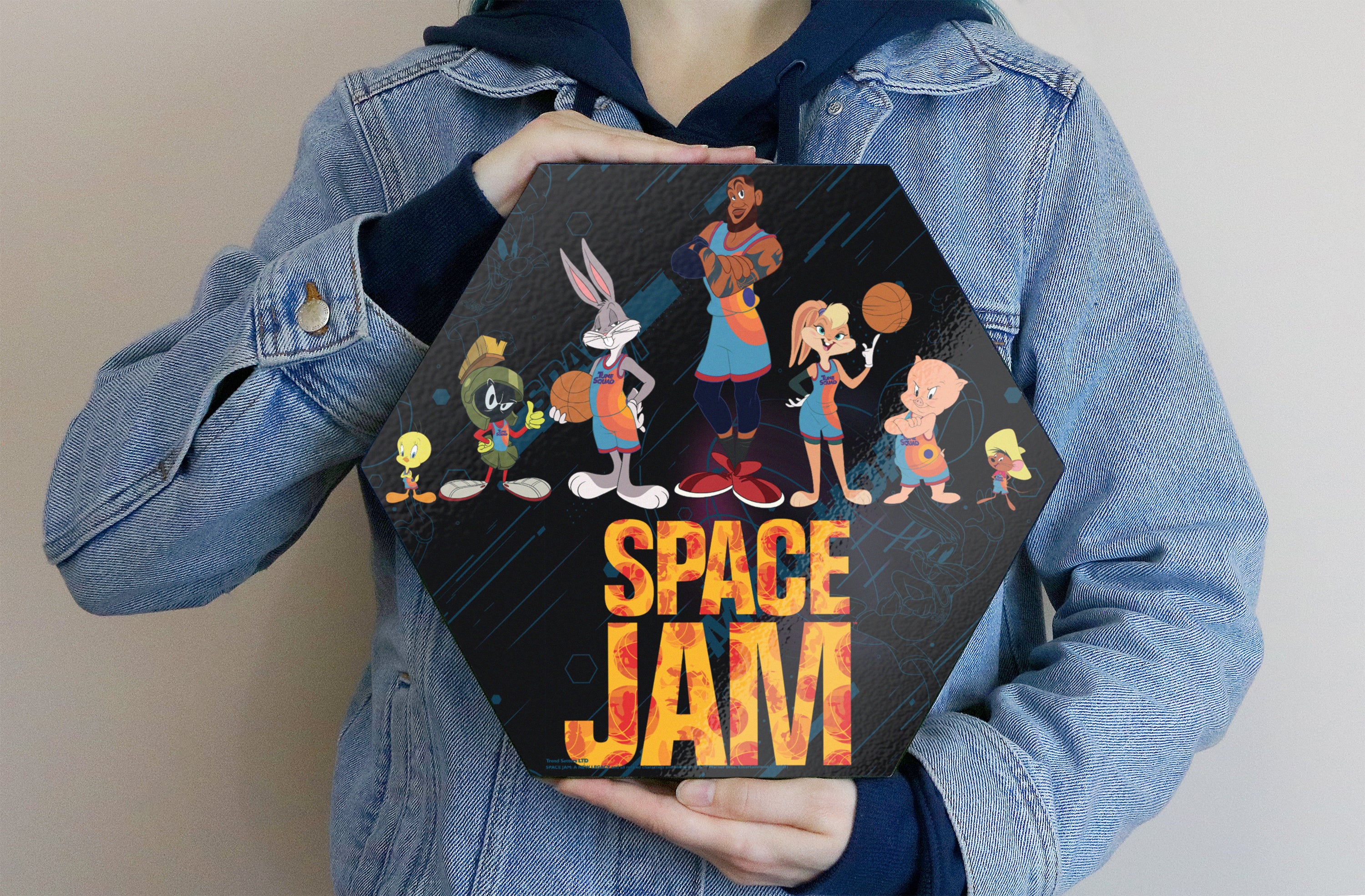 Space Jam: A New Legacy (Welcome To The Jam - Space Jam) KNEXAGON® Wood Print WPHEX0646SJWJ