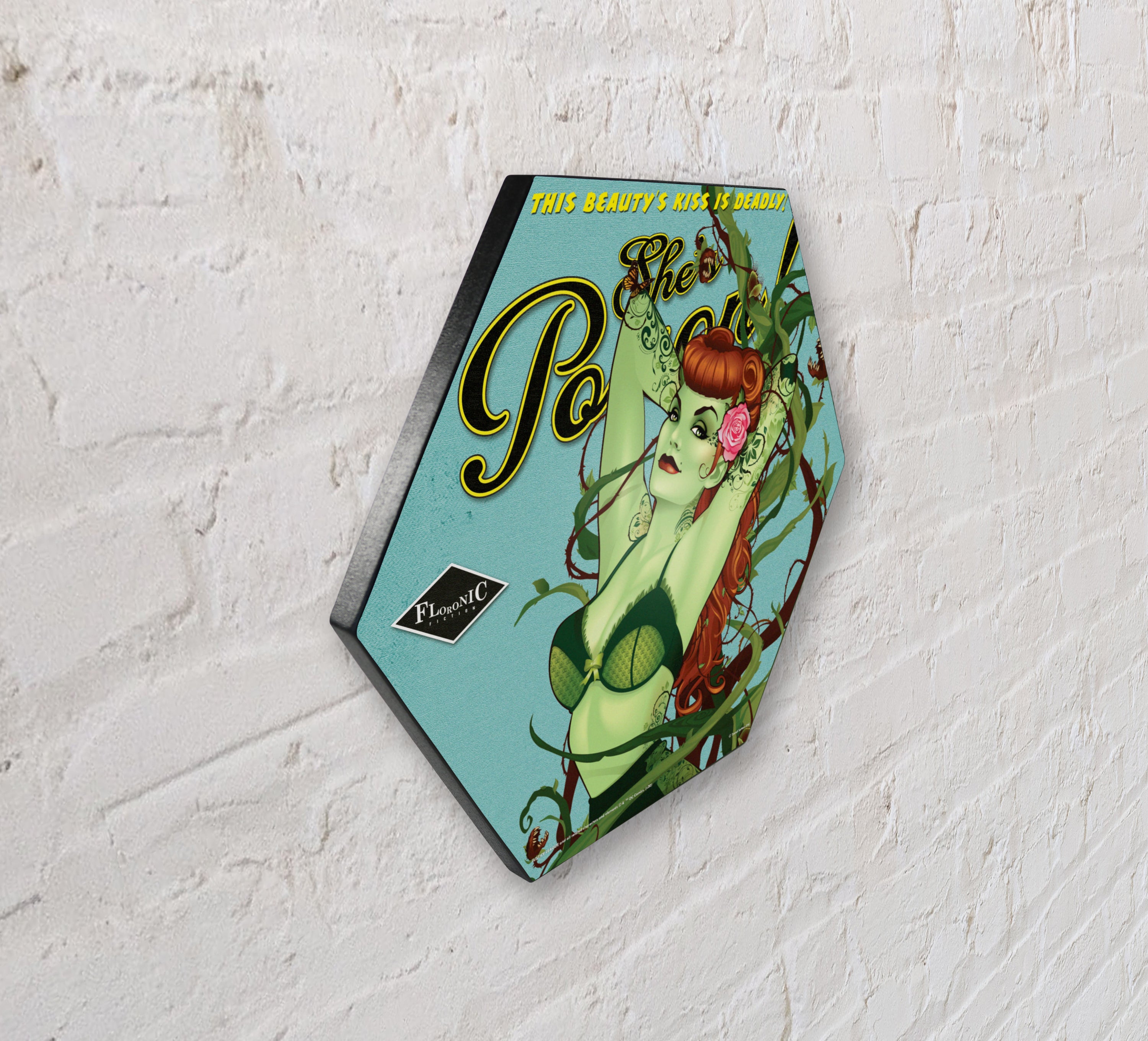 DC Comics (Poison Ivy - Bombshells) KNEXAGON® Wood Print WPHEX0899DCBS