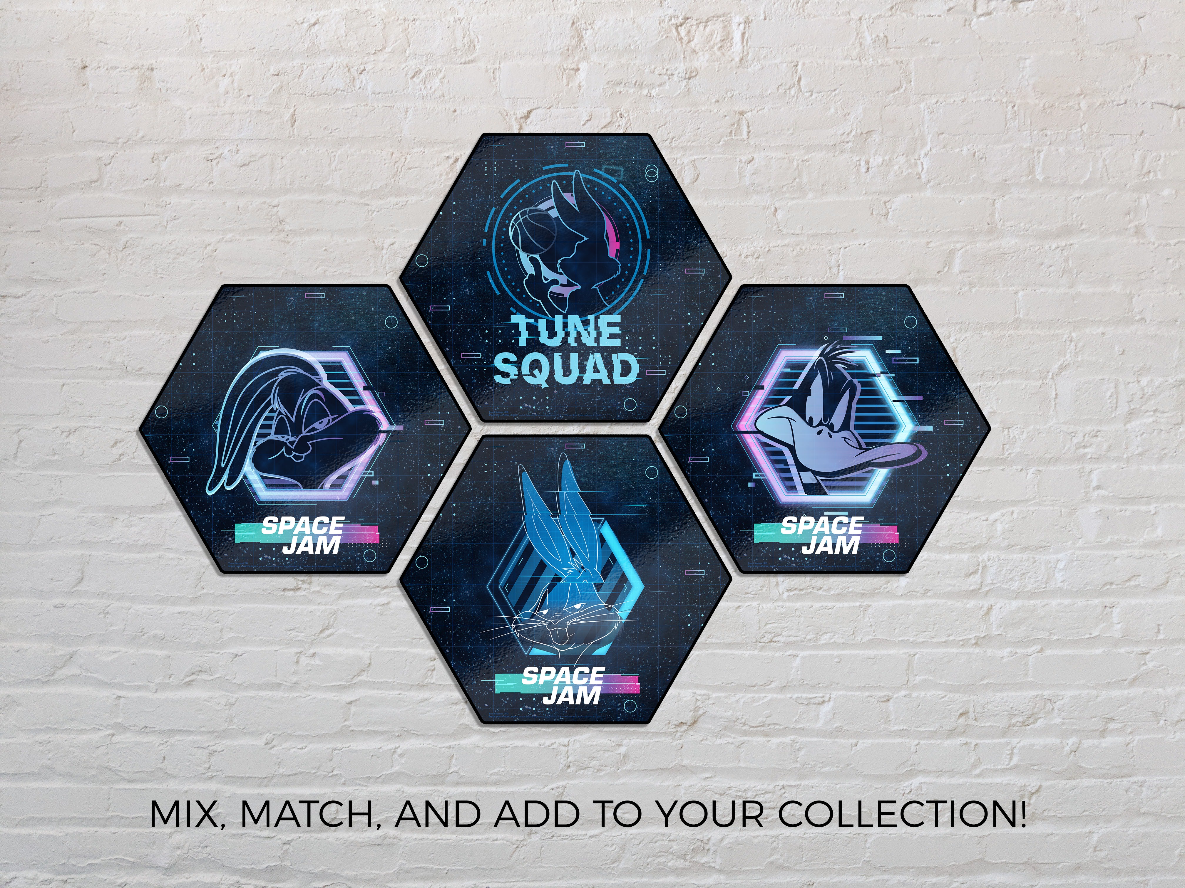 Space Jam: A New Legacy (Tune Squad- Bugs Bunny) KNEXAGON® Wood Print WPHEX1146SJTS