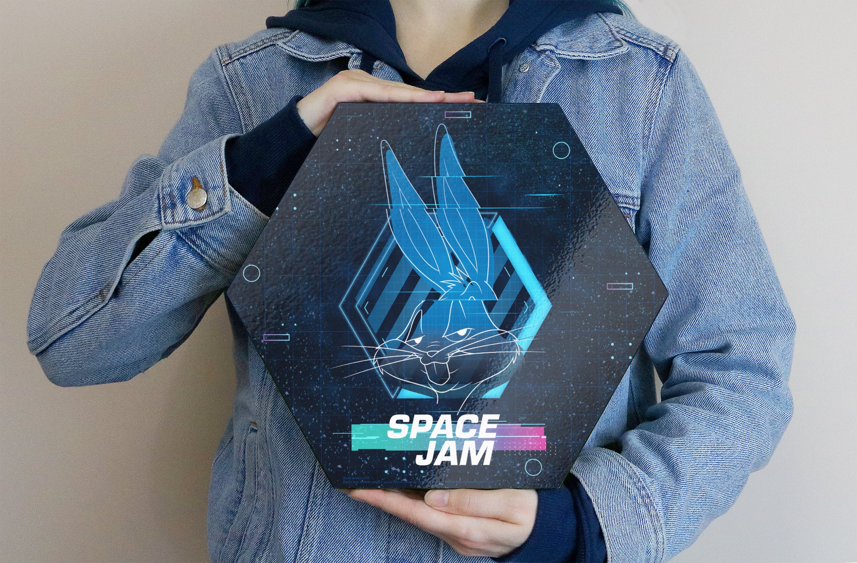 Space Jam: A New Legacy (Tune Squad- Bugs Bunny) KNEXAGON® Wood Print WPHEX1146SJTS