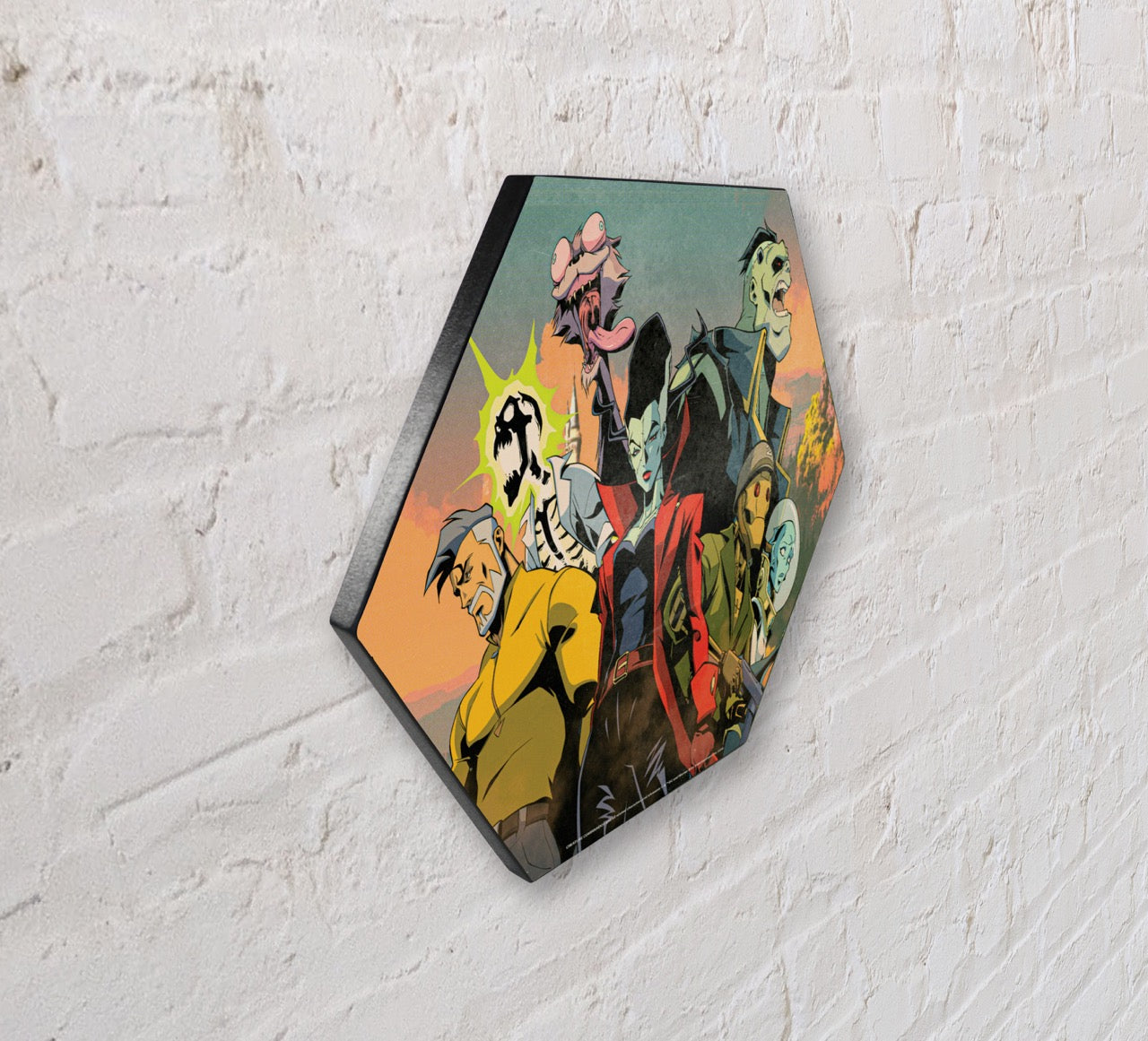 Creature Commandos (Key Art) KNEXAGON® Wood Print WPHEX1174