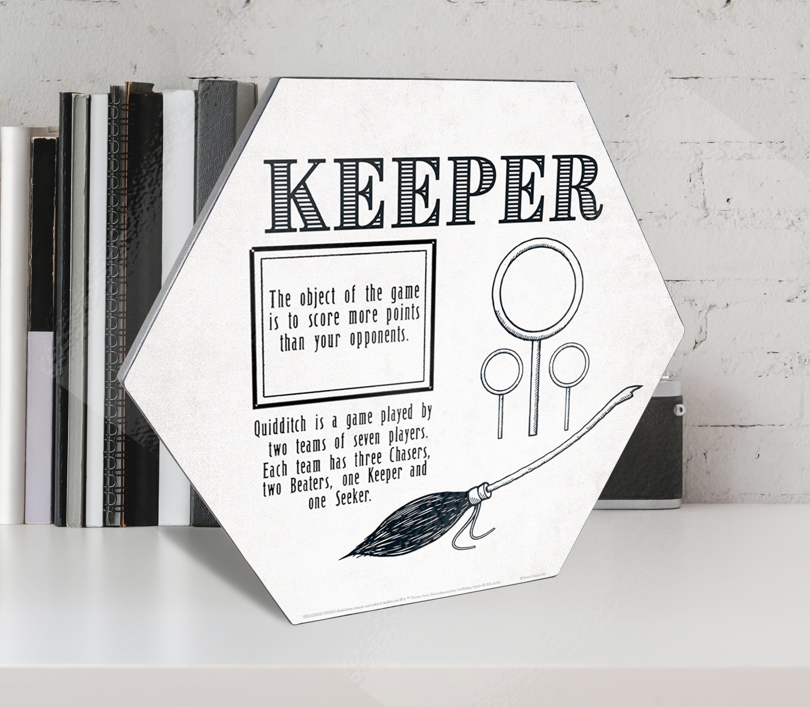 Harry Potter (Quidditch - Keeper) KNEXAGON® Wood Print WPHEX1458HPQU