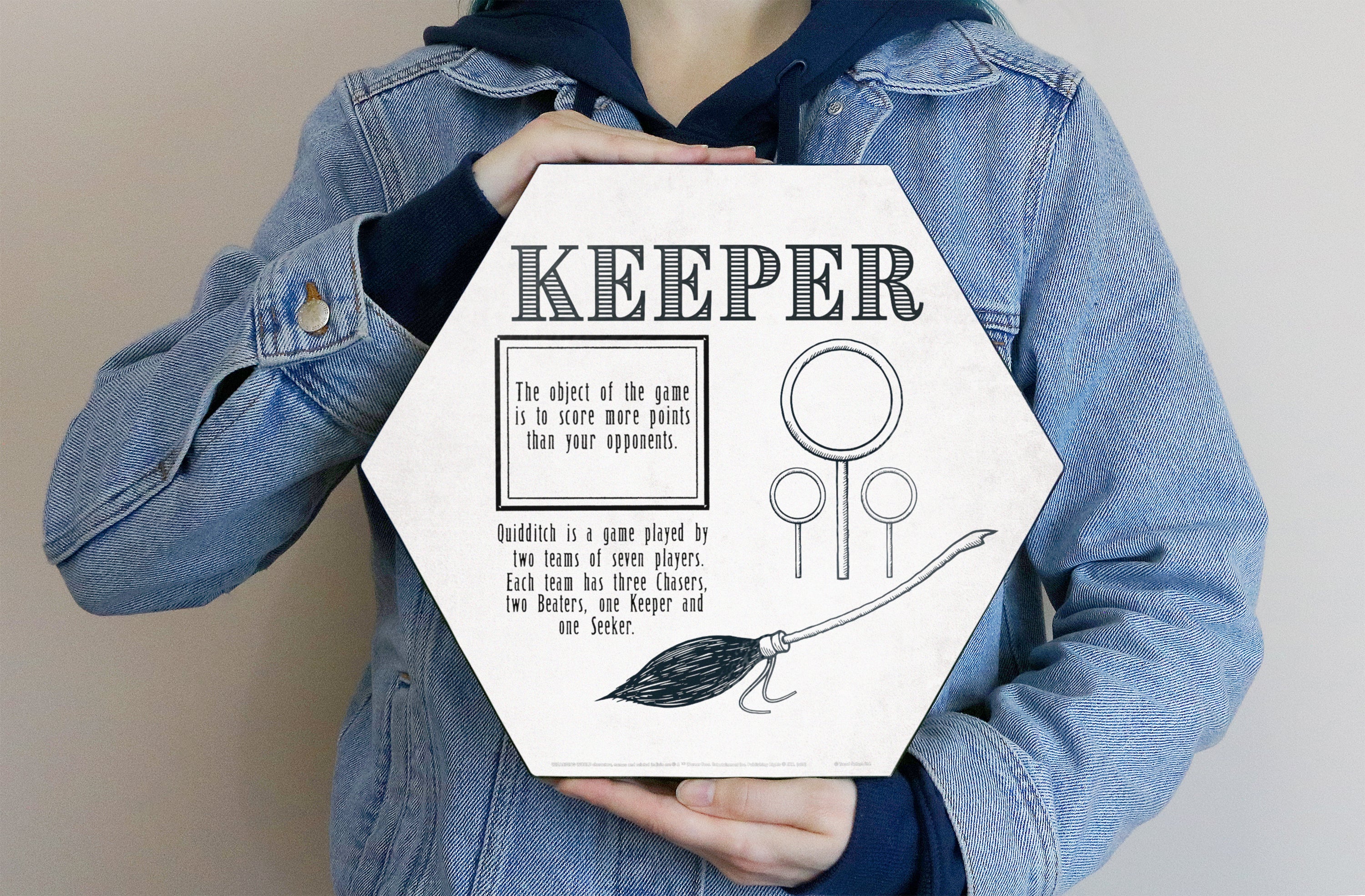 Harry Potter (Quidditch - Keeper) KNEXAGON® Wood Print WPHEX1458HPQU