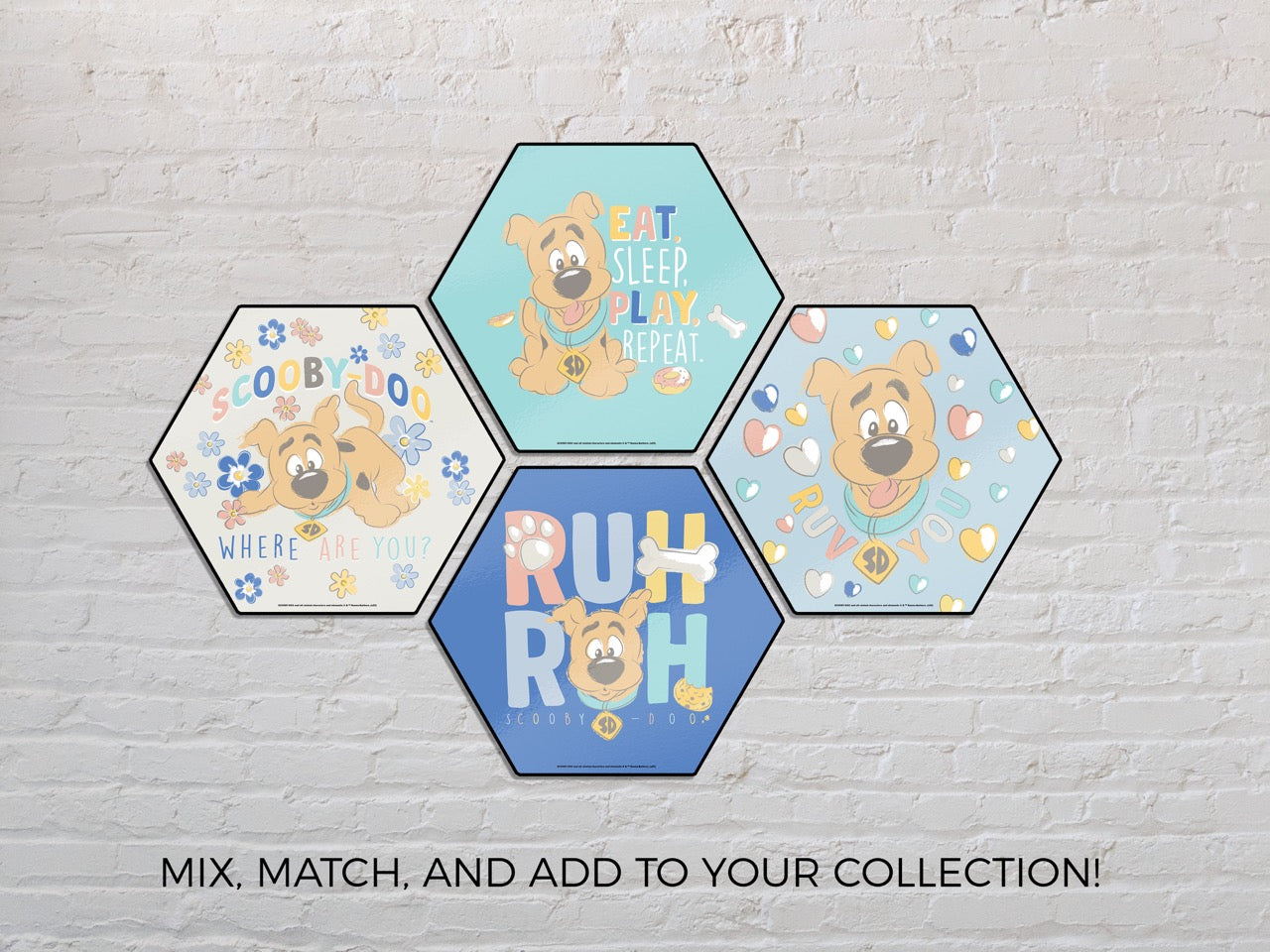 Scooby-Doo (Ruv You) KNEXAGON® Wood Print WPHEX1622