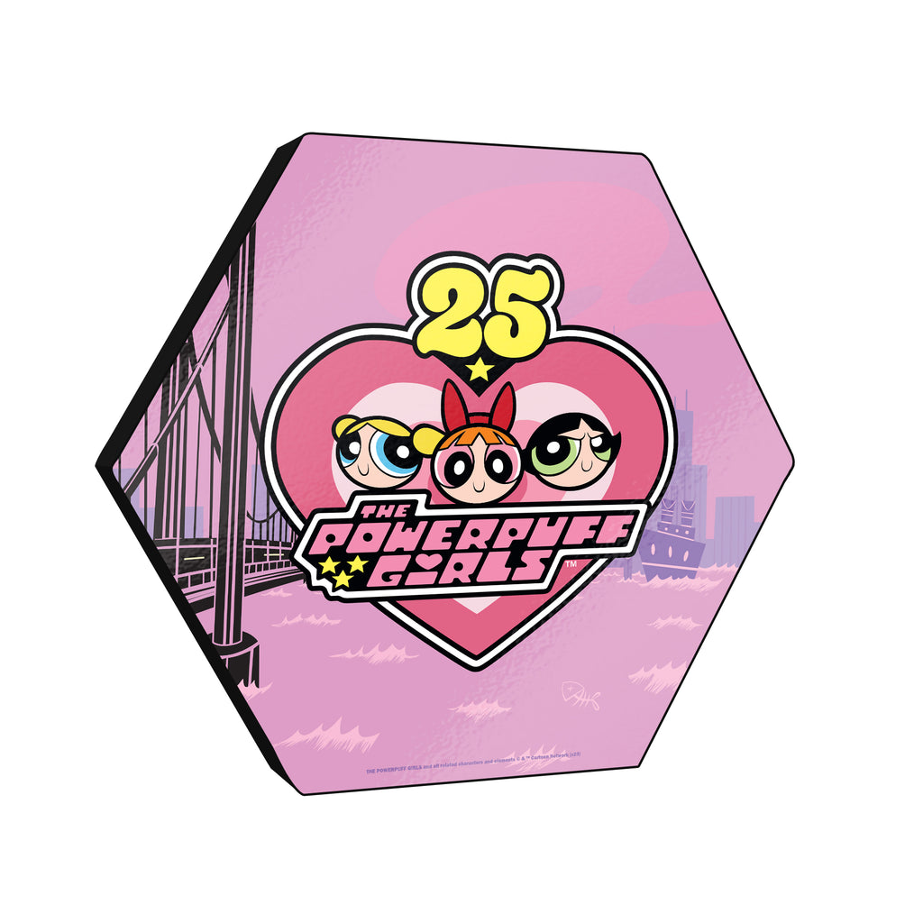 The Powerpuff Girls (25th Anniversary) KNEXAGON® Wood Print WPHEX1683