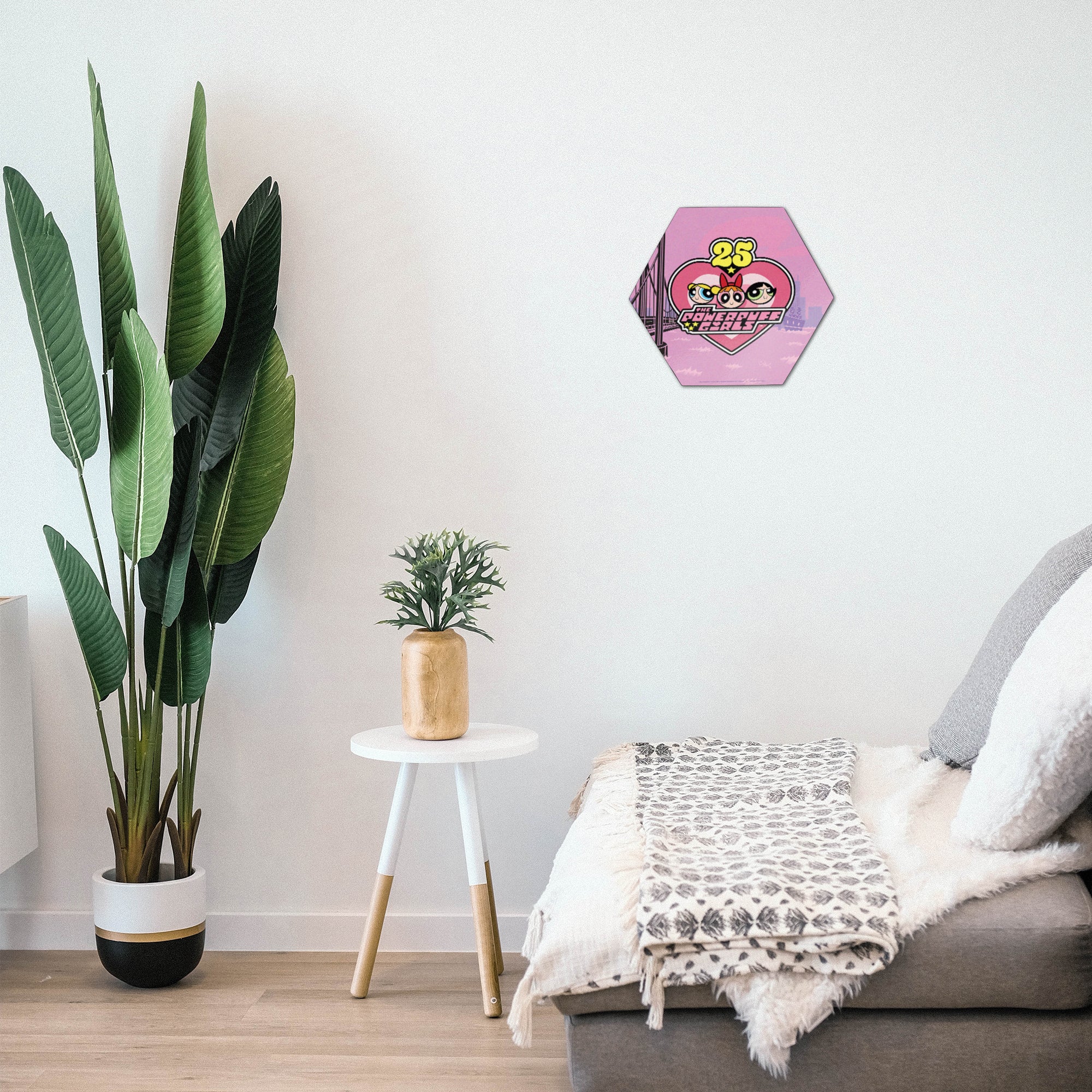 The Powerpuff Girls (25th Anniversary) KNEXAGON® Wood Print WPHEX1683