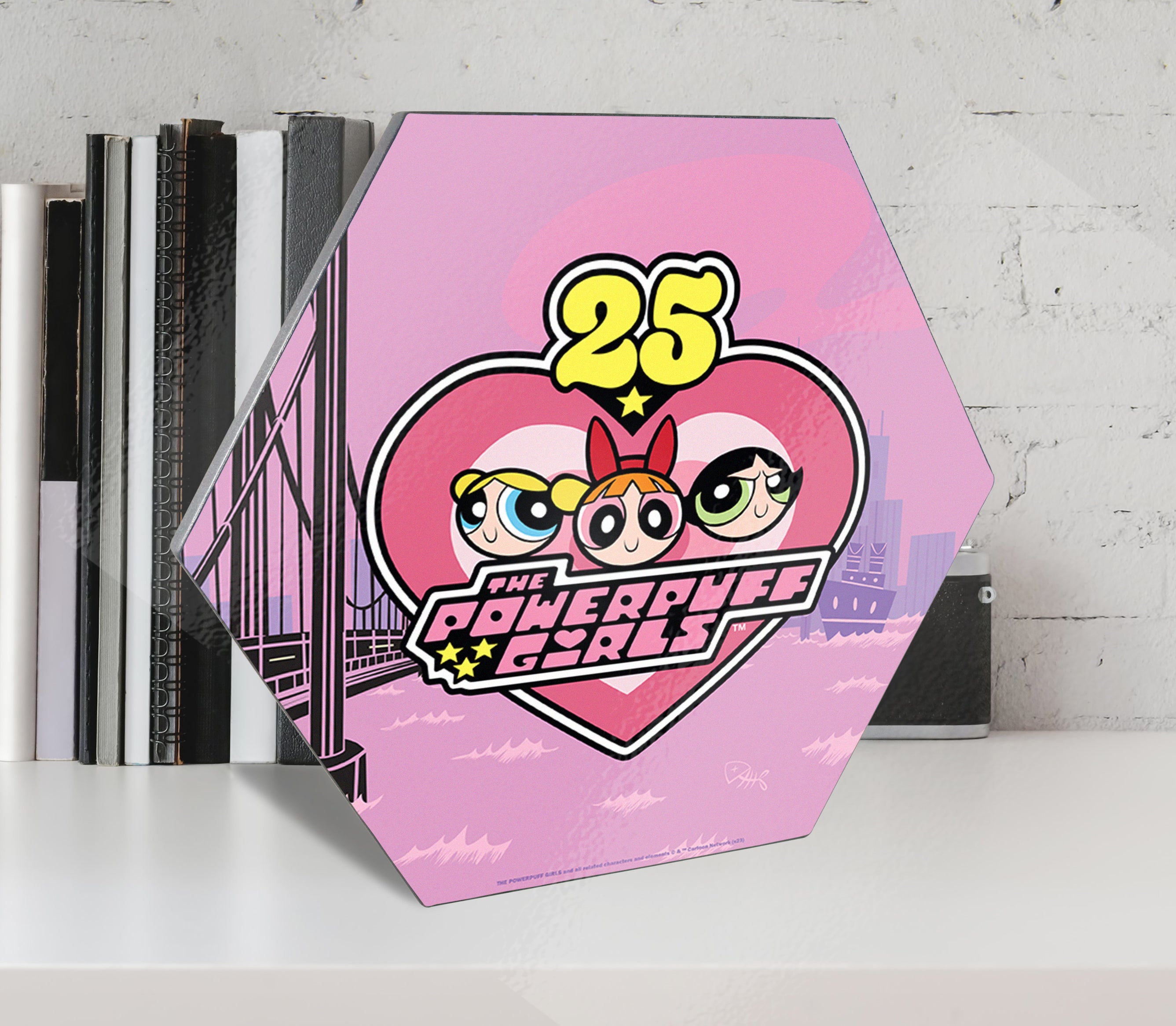 The Powerpuff Girls (25th Anniversary) KNEXAGON® Wood Print WPHEX1683