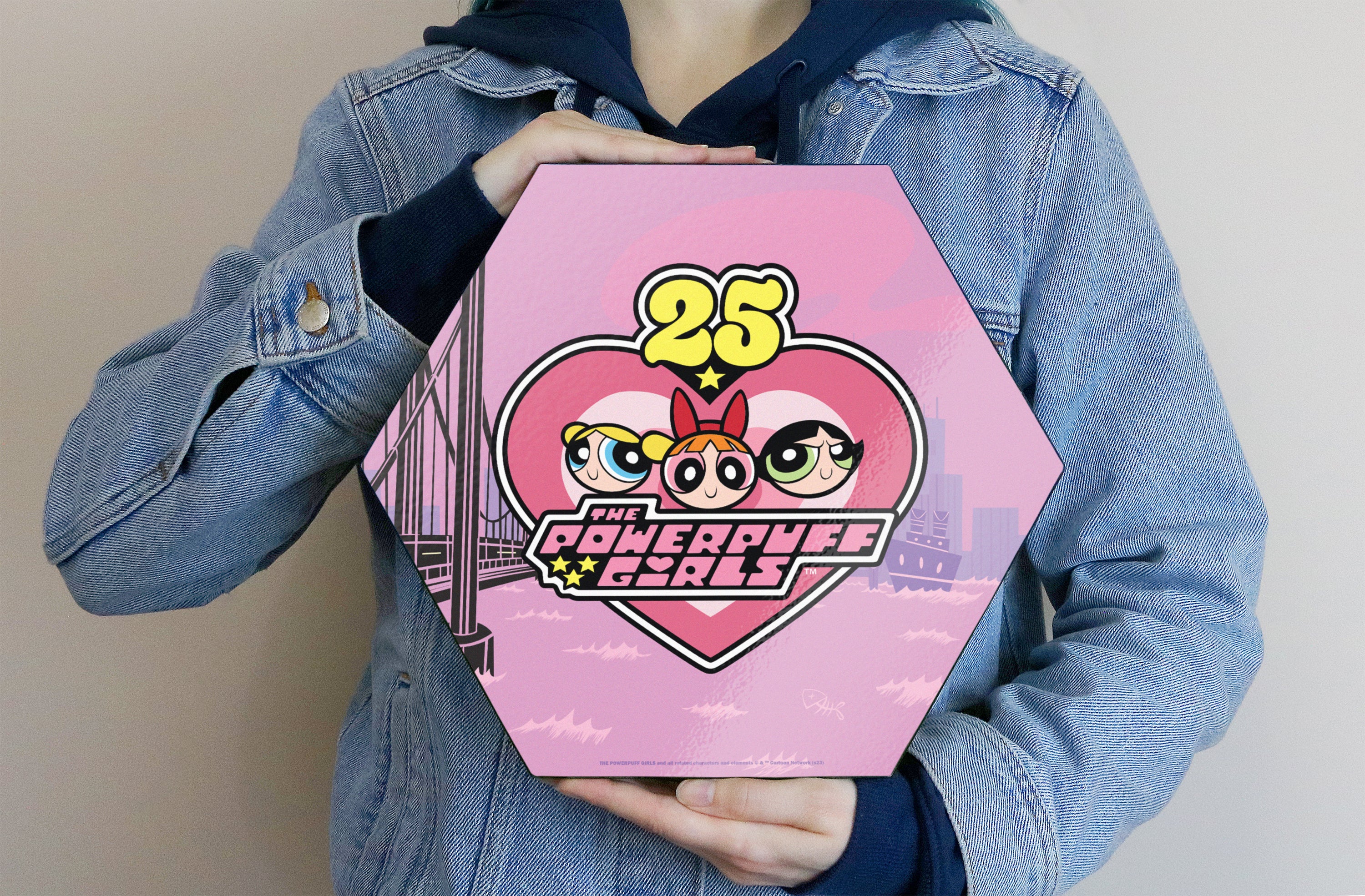 The Powerpuff Girls (25th Anniversary) KNEXAGON® Wood Print WPHEX1683