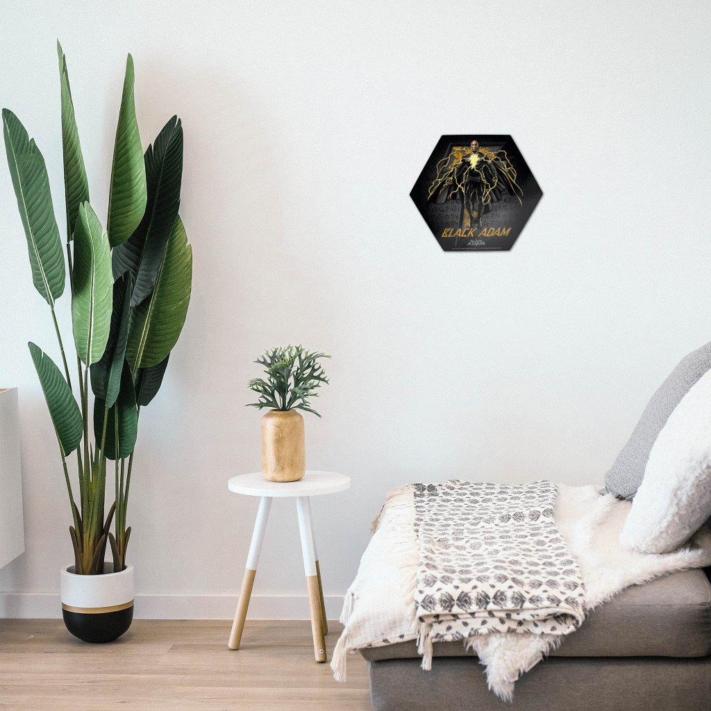 Black Adam (Black Adam) KNEXAGON® Wood Print WPHEX1687