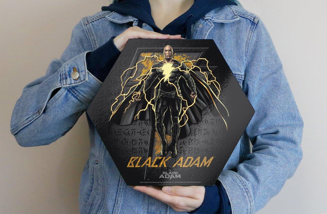 Black Adam (Black Adam) KNEXAGON® Wood Print WPHEX1687
