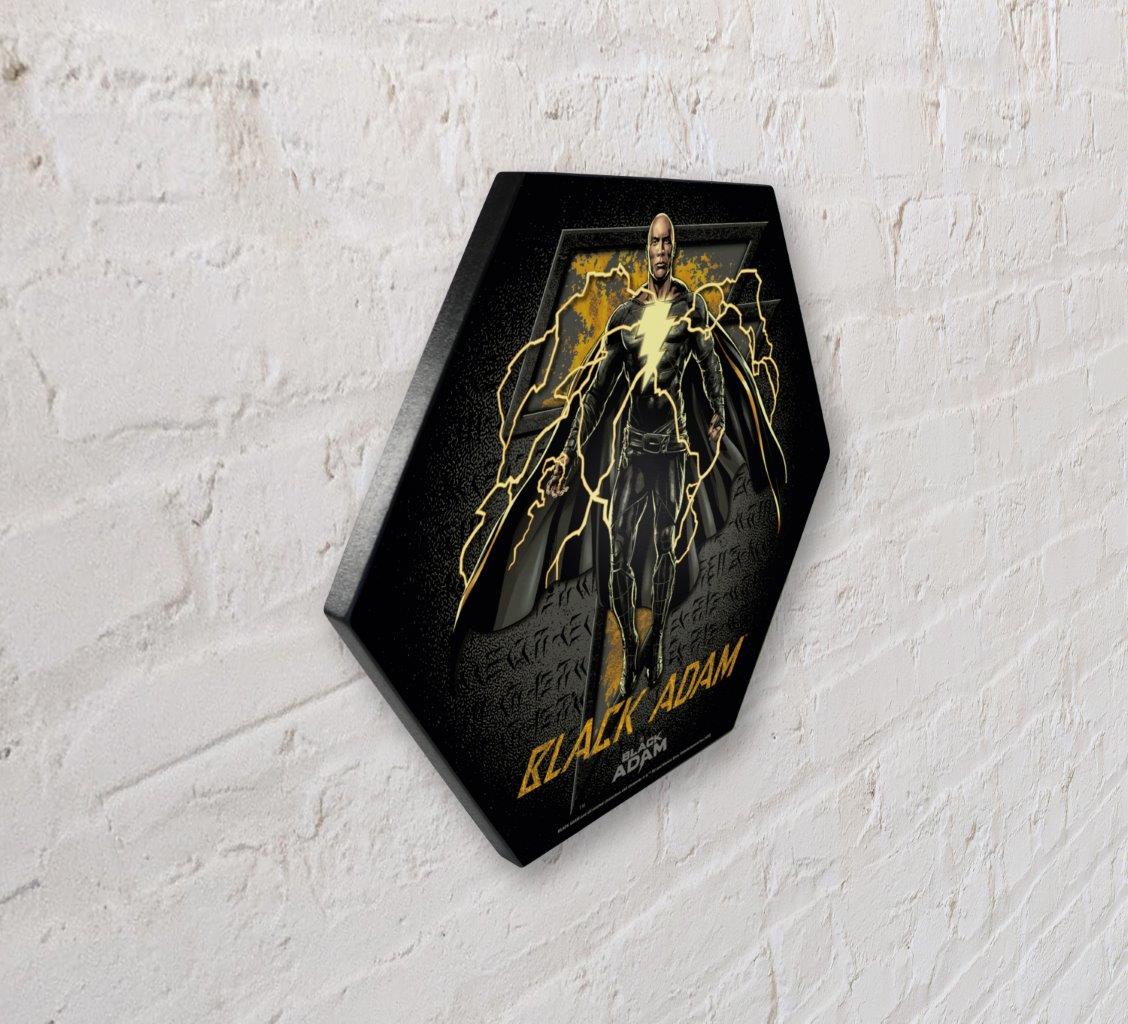 Black Adam (Black Adam) KNEXAGON® Wood Print WPHEX1687