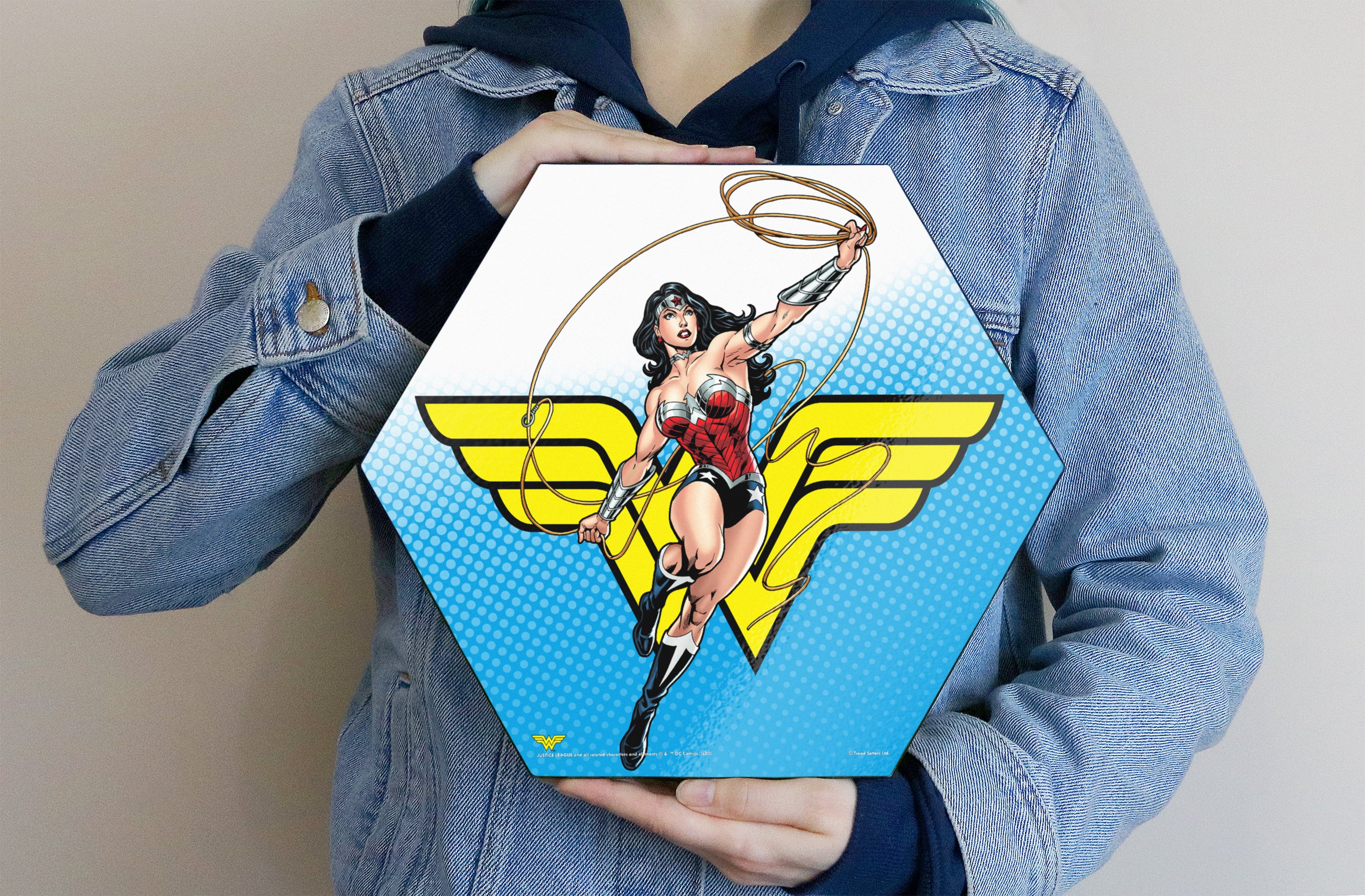 DC Comics (Justice League - Wonder Woman) KNEXAGON® Wood Print WPHEX1840DCJL