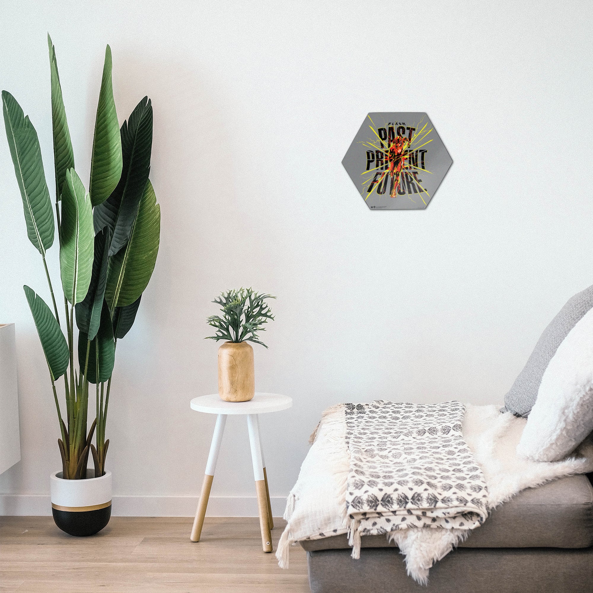 The Flash (Past Present Future) KNEXAGON® Wood Print WPHEX1890