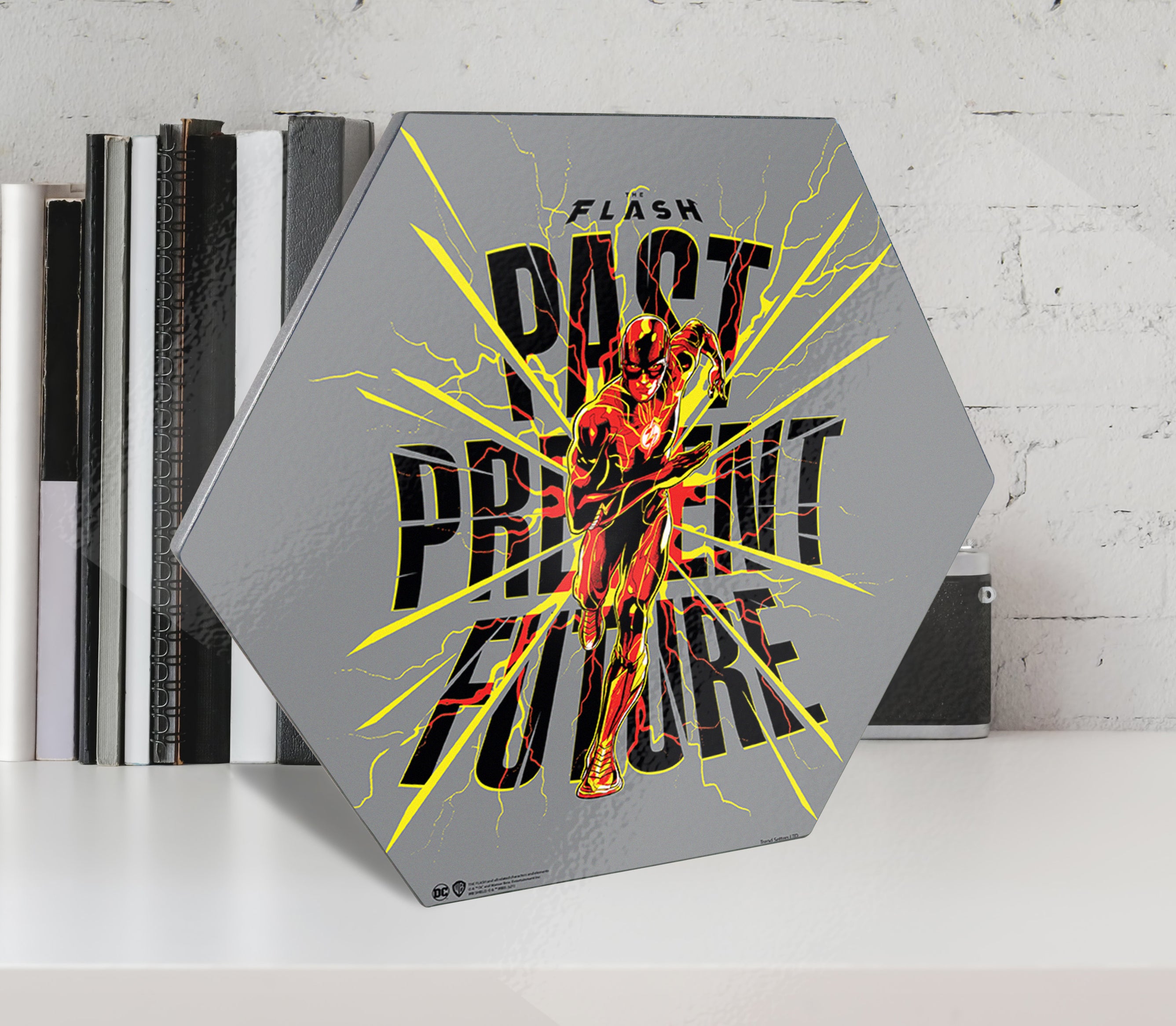 The Flash (Past Present Future) KNEXAGON® Wood Print WPHEX1890