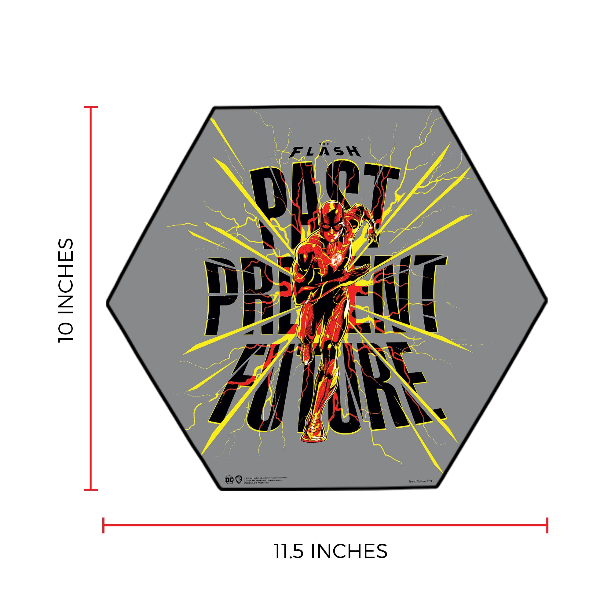 The Flash (Past Present Future) KNEXAGON® Wood Print WPHEX1890