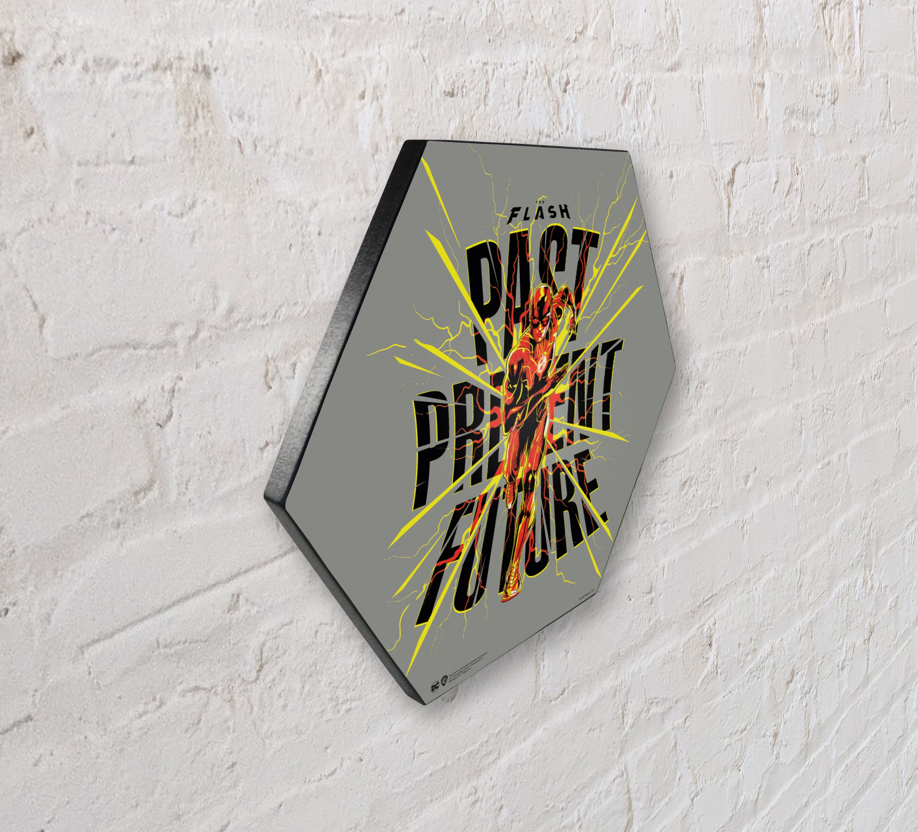 The Flash (Past Present Future) KNEXAGON® Wood Print WPHEX1890