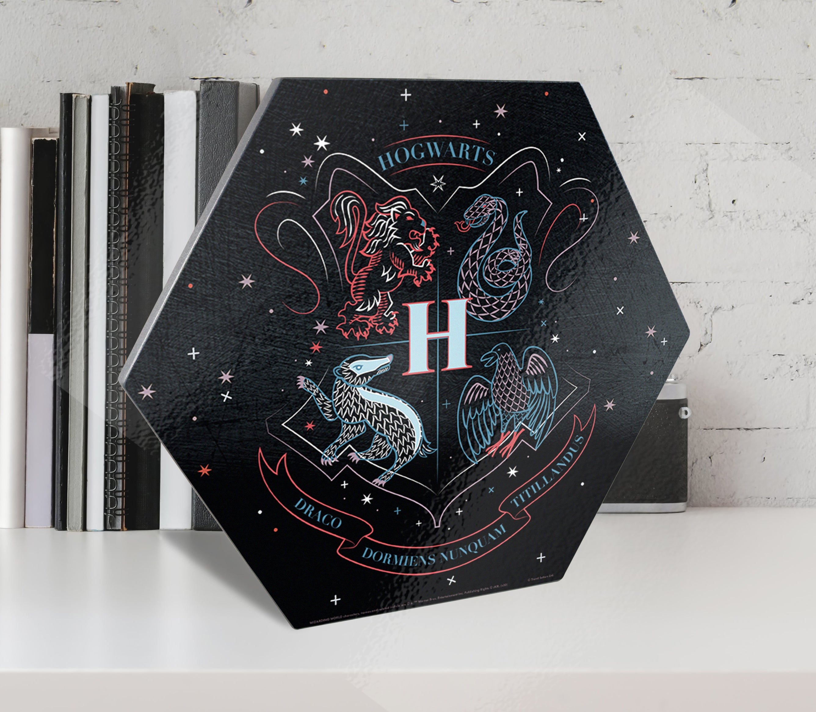 Harry Potter (Hogwarts - Artifact Constellation) KNEXAGON® Wood Print WPHEX1986HPAR