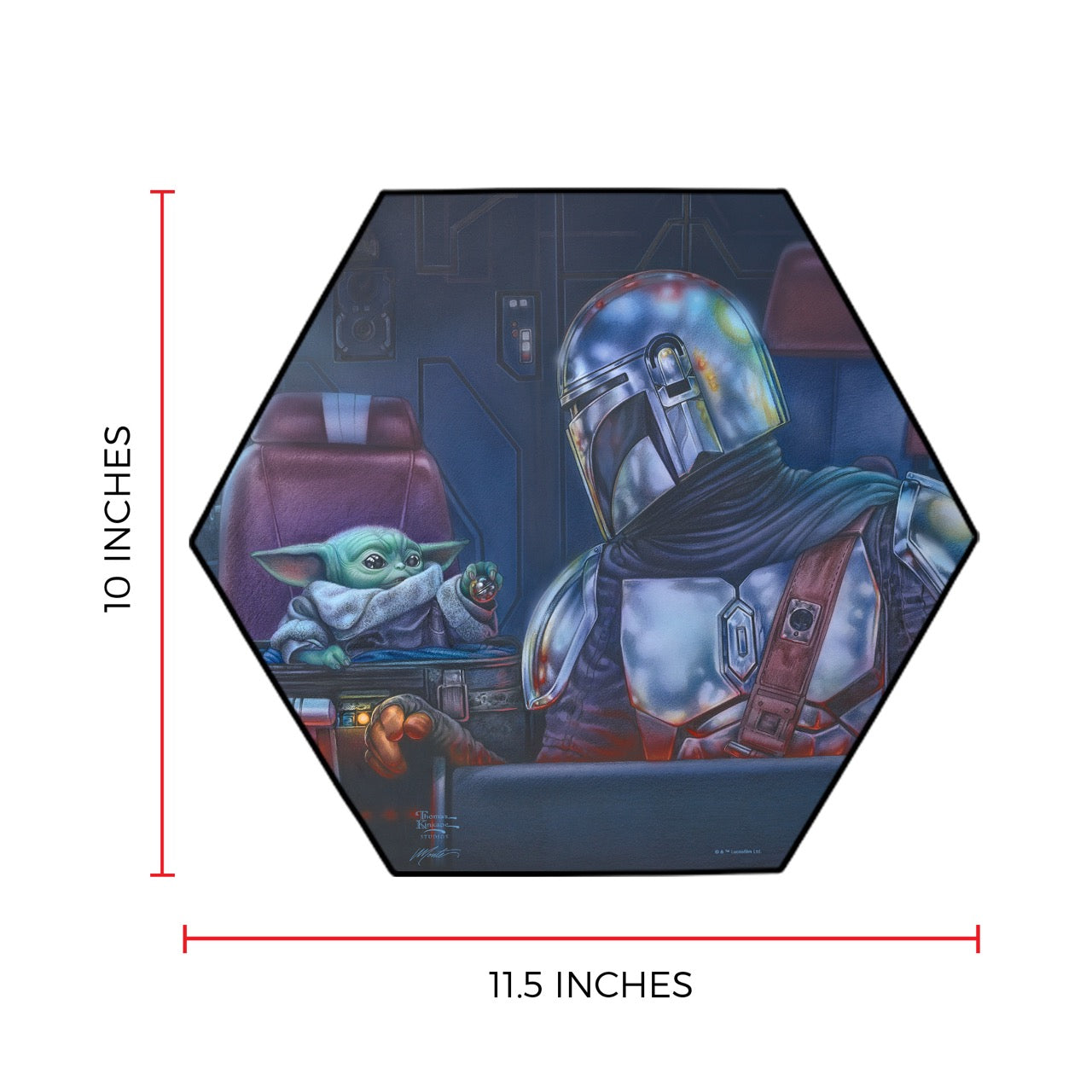 Star Wars (The Mandalorian  Two for the Road) KNEXAGON® Wood Print WPHEX2096