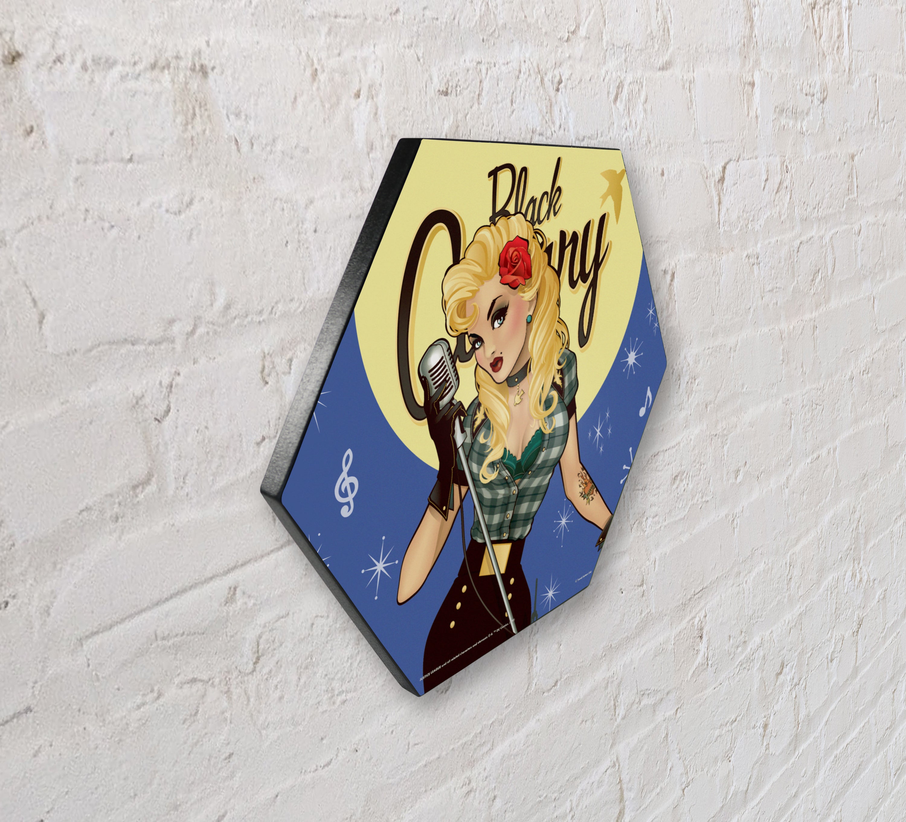 DC Comics (Black Canary - Bombshells) KNEXAGON® Wood Print  WPHEX2217DCBS