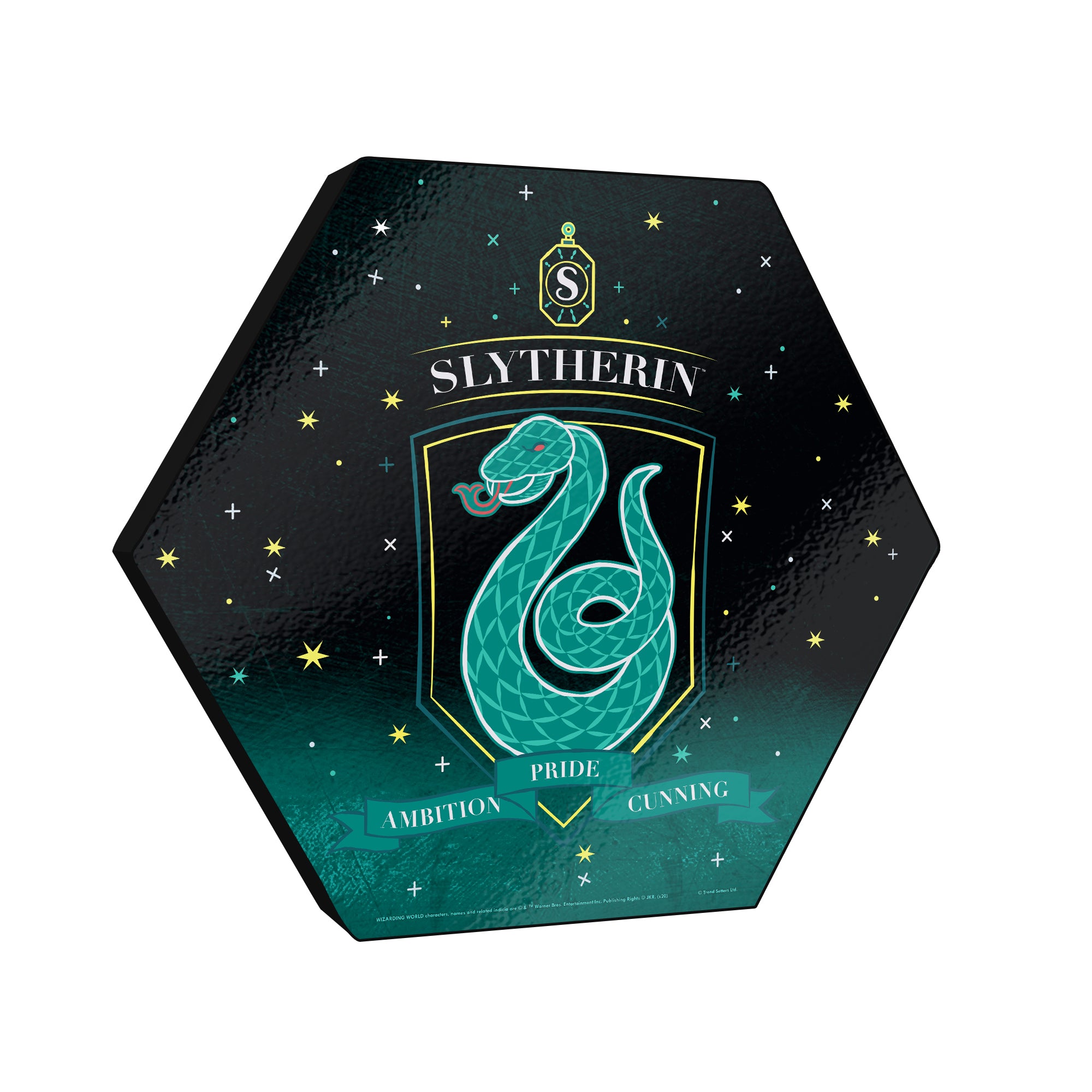 Harry Potter (Slytherin - Artifact Constellation) KNEXAGON® Wood Print WPHEX2534HPAR