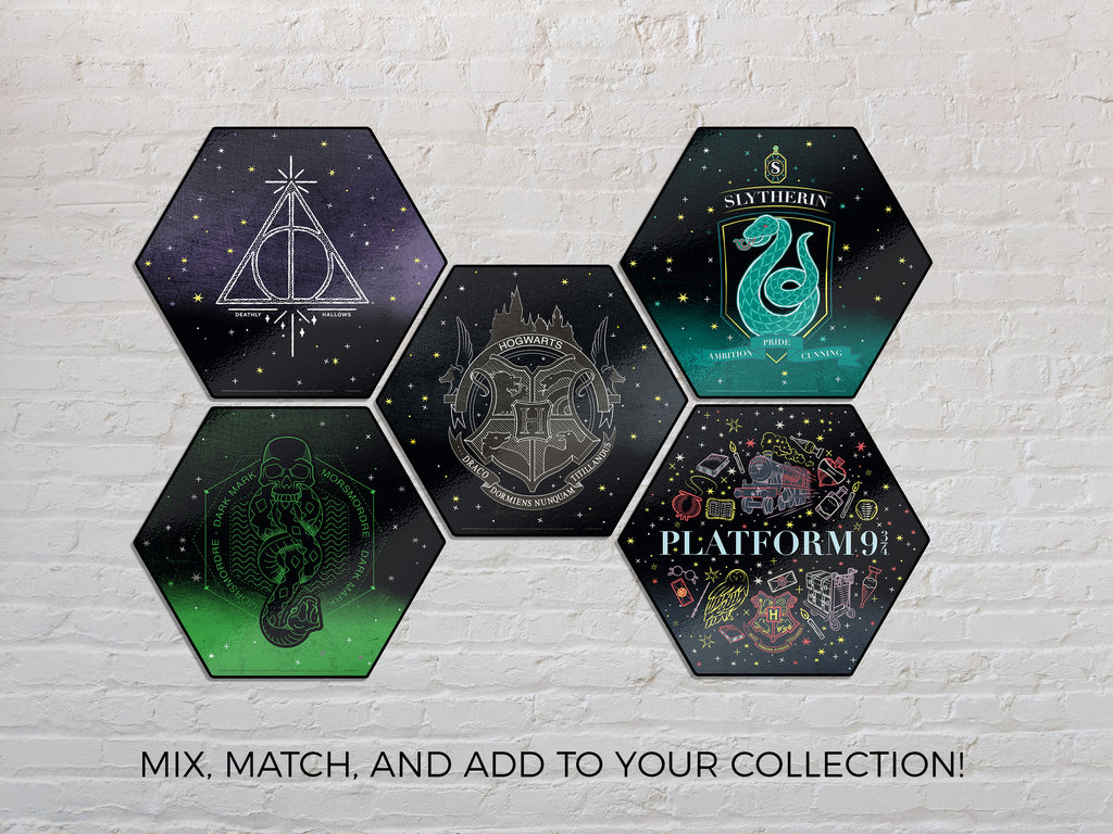 Harry Potter (Slytherin - Artifact Constellation) KNEXAGON® Wood Print WPHEX2534HPAR