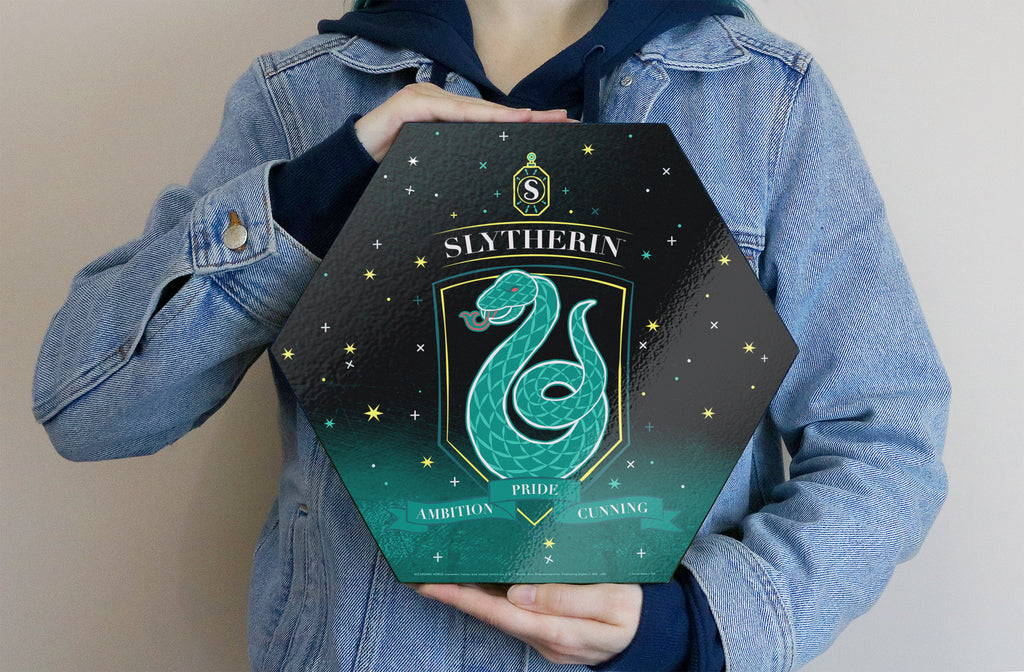 Harry Potter (Slytherin - Artifact Constellation) KNEXAGON® Wood Print WPHEX2534HPAR