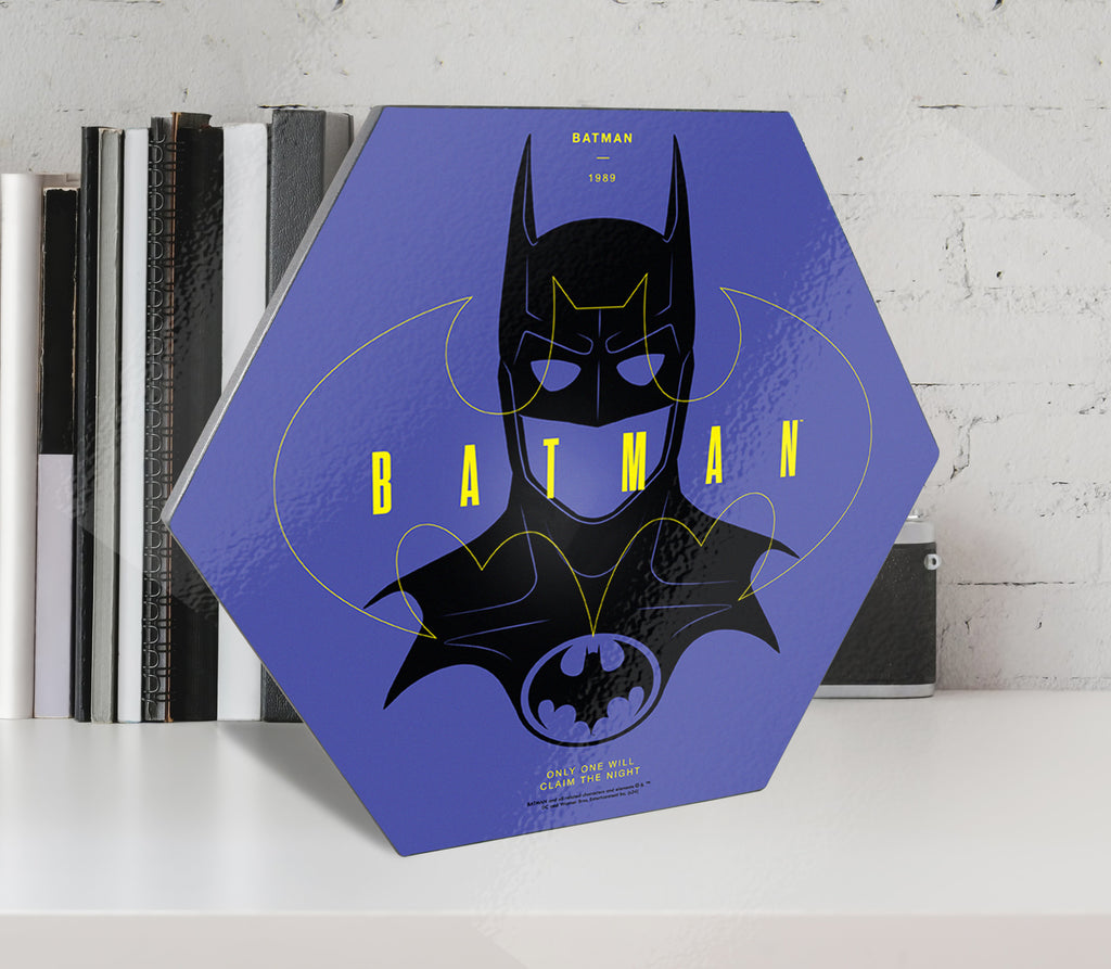 Batman 85th Anniversary (Batman 1989) KNEXAGON Wood Print WPHEX2576