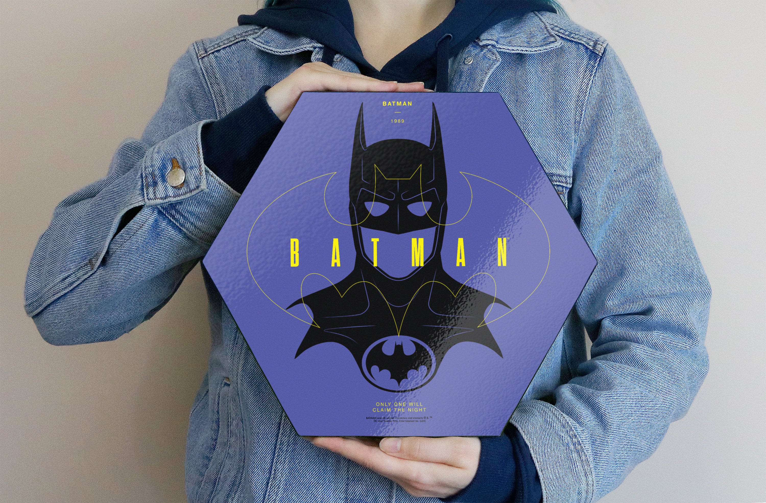 Batman 85th Anniversary (Batman 1989) KNEXAGON Wood Print WPHEX2576