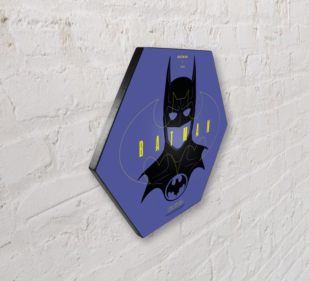 Batman 85th Anniversary (Batman 1989) KNEXAGON Wood Print WPHEX2576